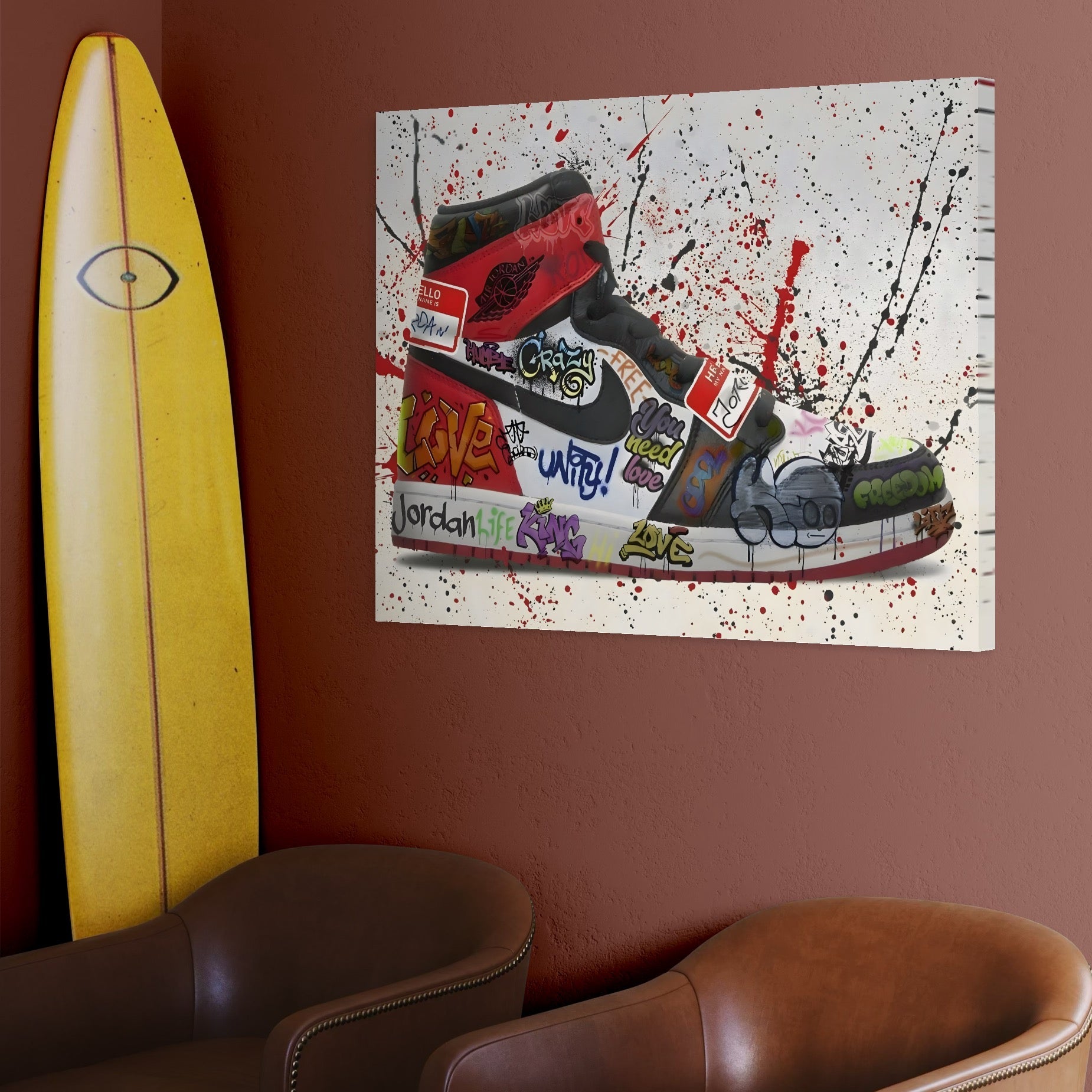 Tablou Canvas Premium, LuxCanva® A1136, Love Jordan , Nike, Adidas, Air Jordan, Culori Vibrante