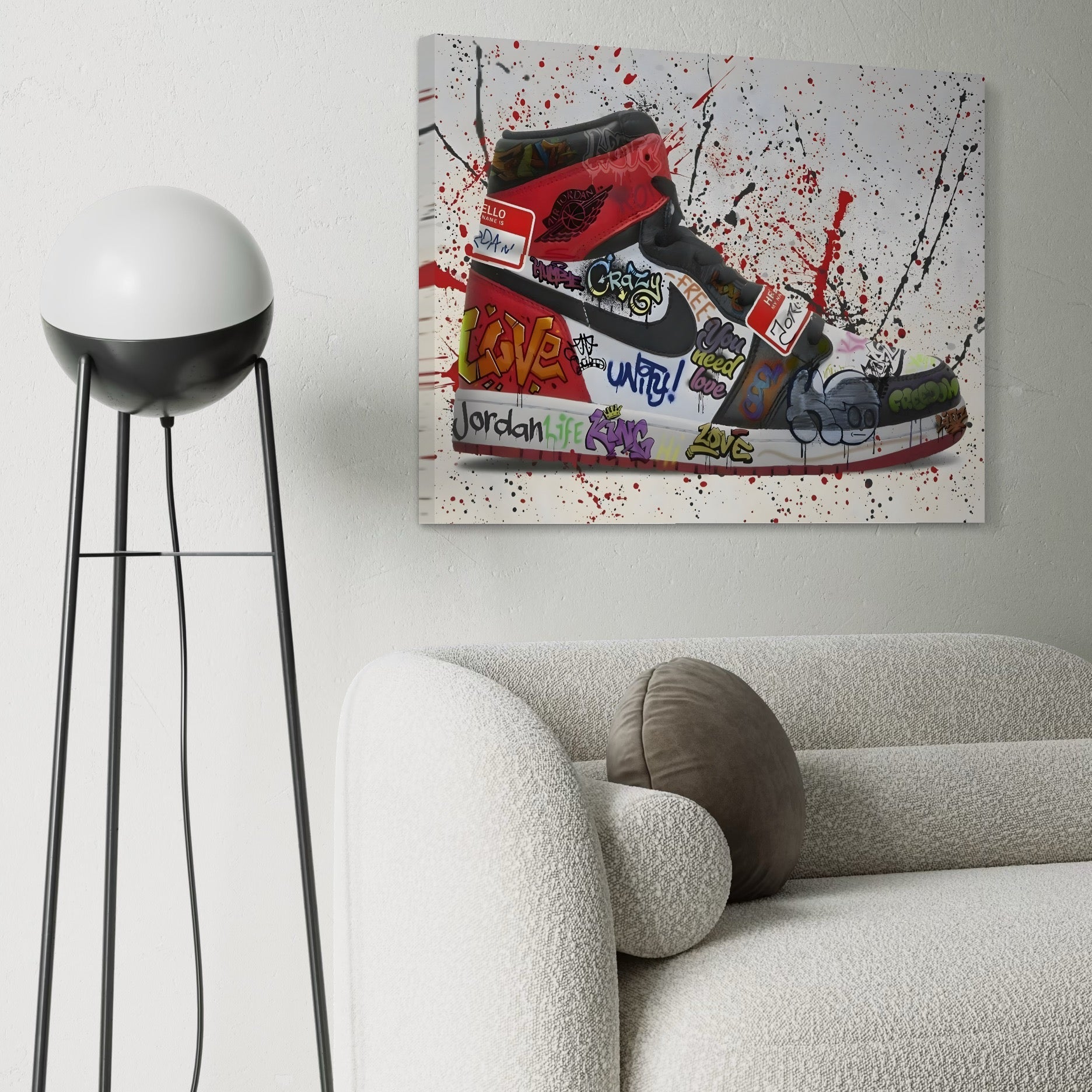 Tablou Canvas Premium, LuxCanva® A1136, Love Jordan , Nike, Adidas, Air Jordan, Culori Vibrante