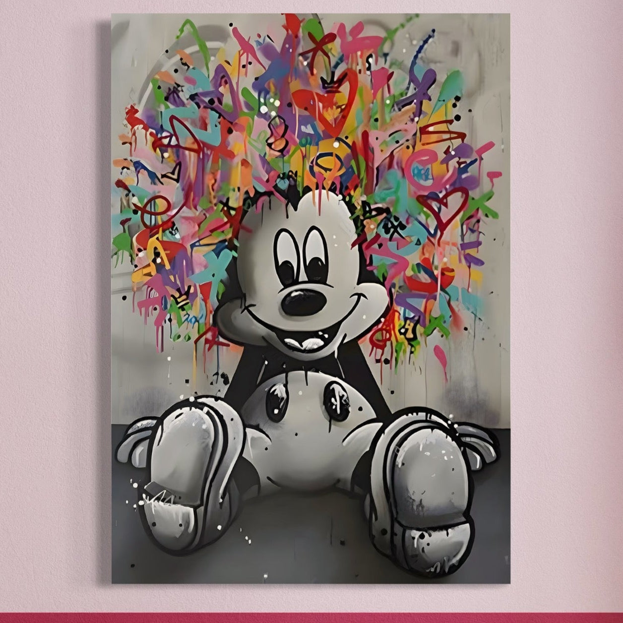 Tablou Canvas Premium, LuxCanva® A1218, Colorful Mickey Mouse, Decorativ, Camera Copil, Desene Animate, Disney, Personaj, Dormitor, Culori Vibrante