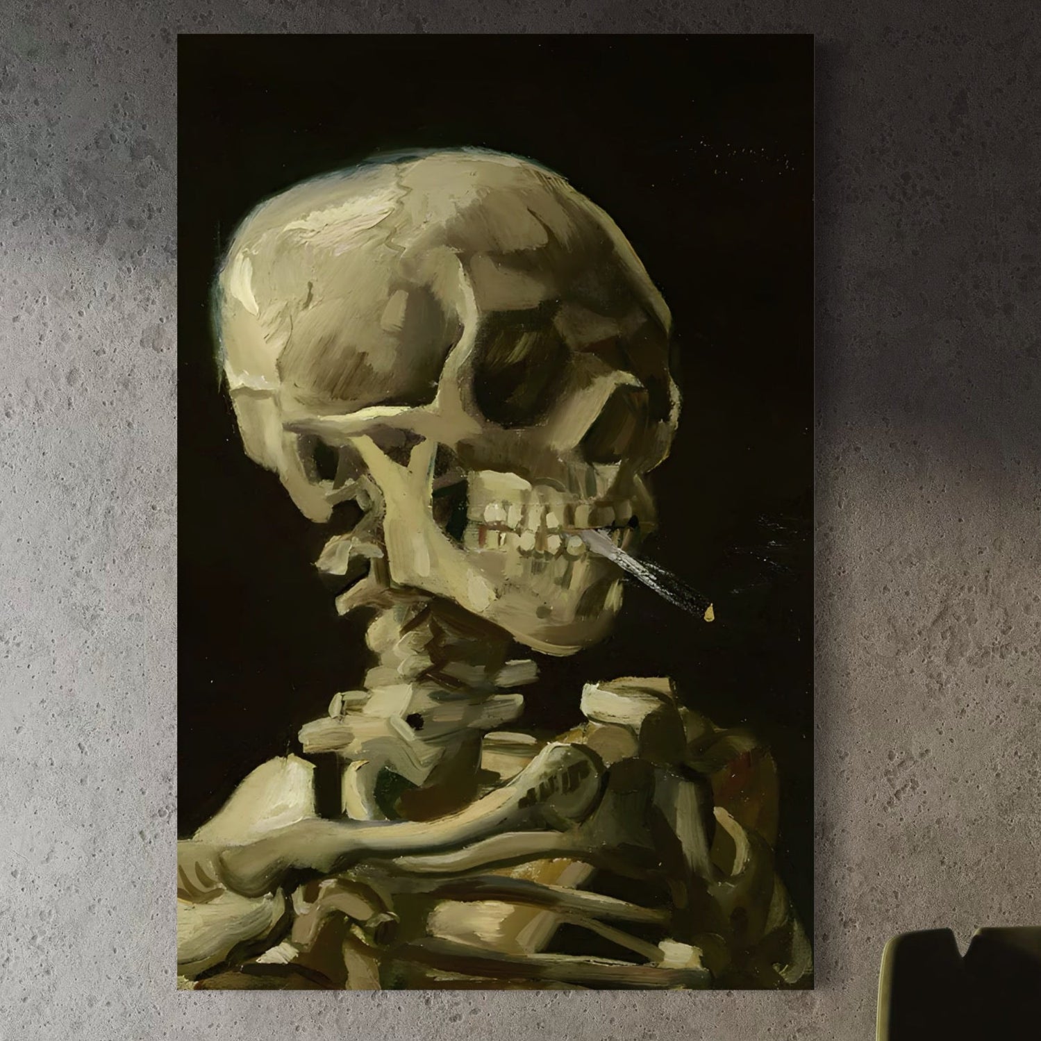 Tablou Canvas Premium LuxCanva® A1513, Skeletons , Room, Tigara, Schelete, Oase, Living, Culori Vibrante