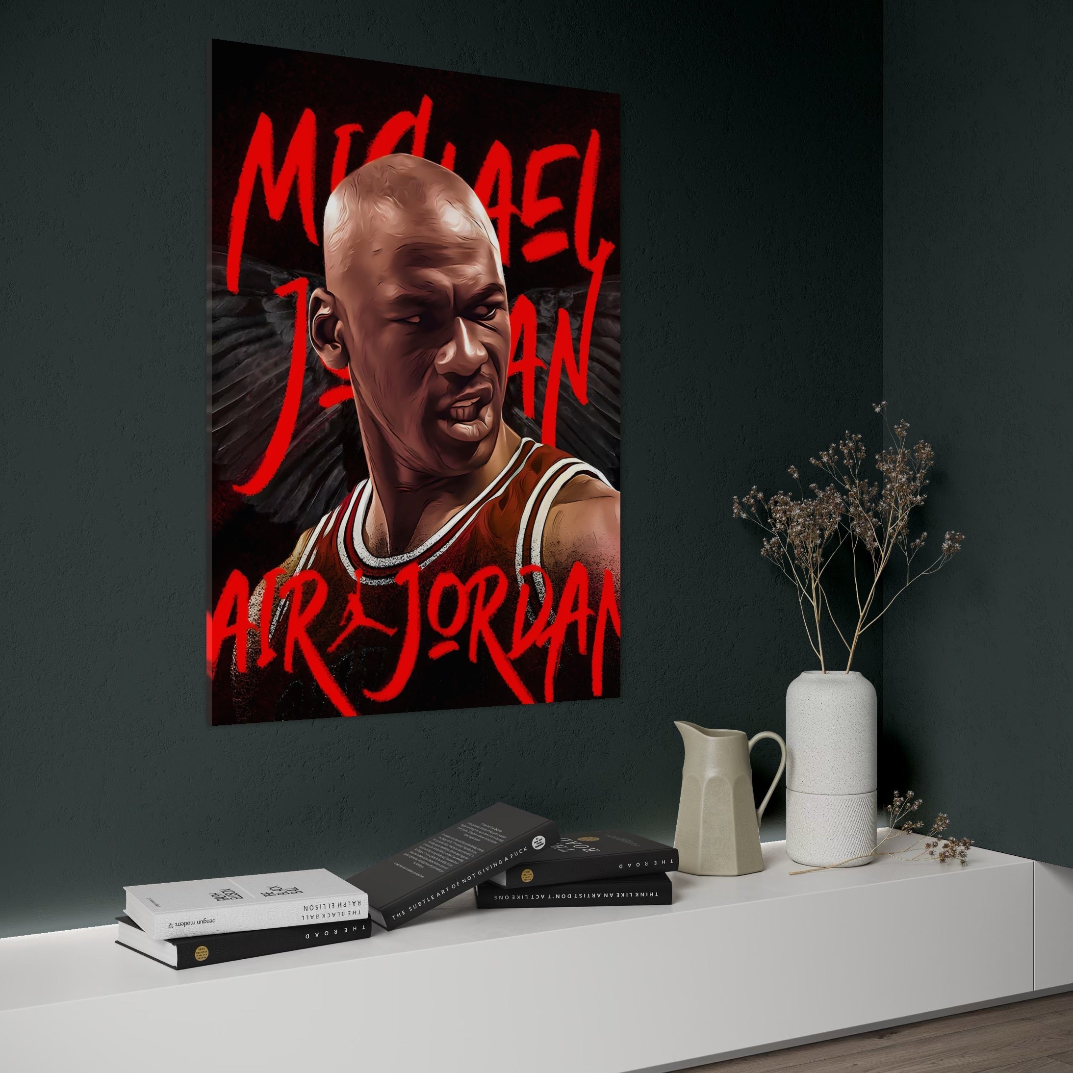 Tablou Canvas Premium, LuxCanva® A1404, Michael Jordan, Room, Baschetbalist, NBA, Air Jordan, Club Sportiv, Culori Vibrante