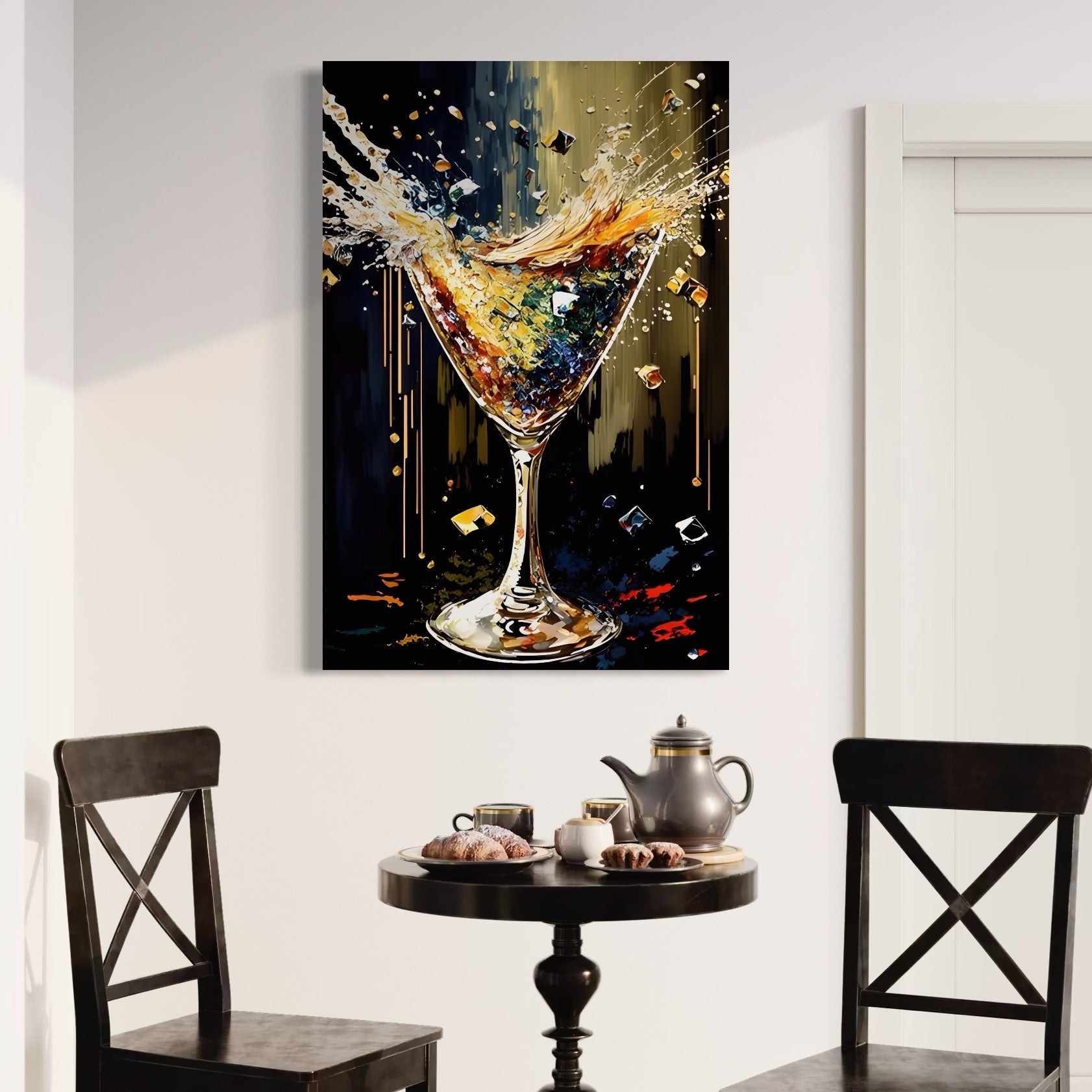 Tablou Canvas Premium LuxCanva® A1522, Glass Of Surprises , Pahar, Cocktail, Party, Dormitor, Culori Vibrante