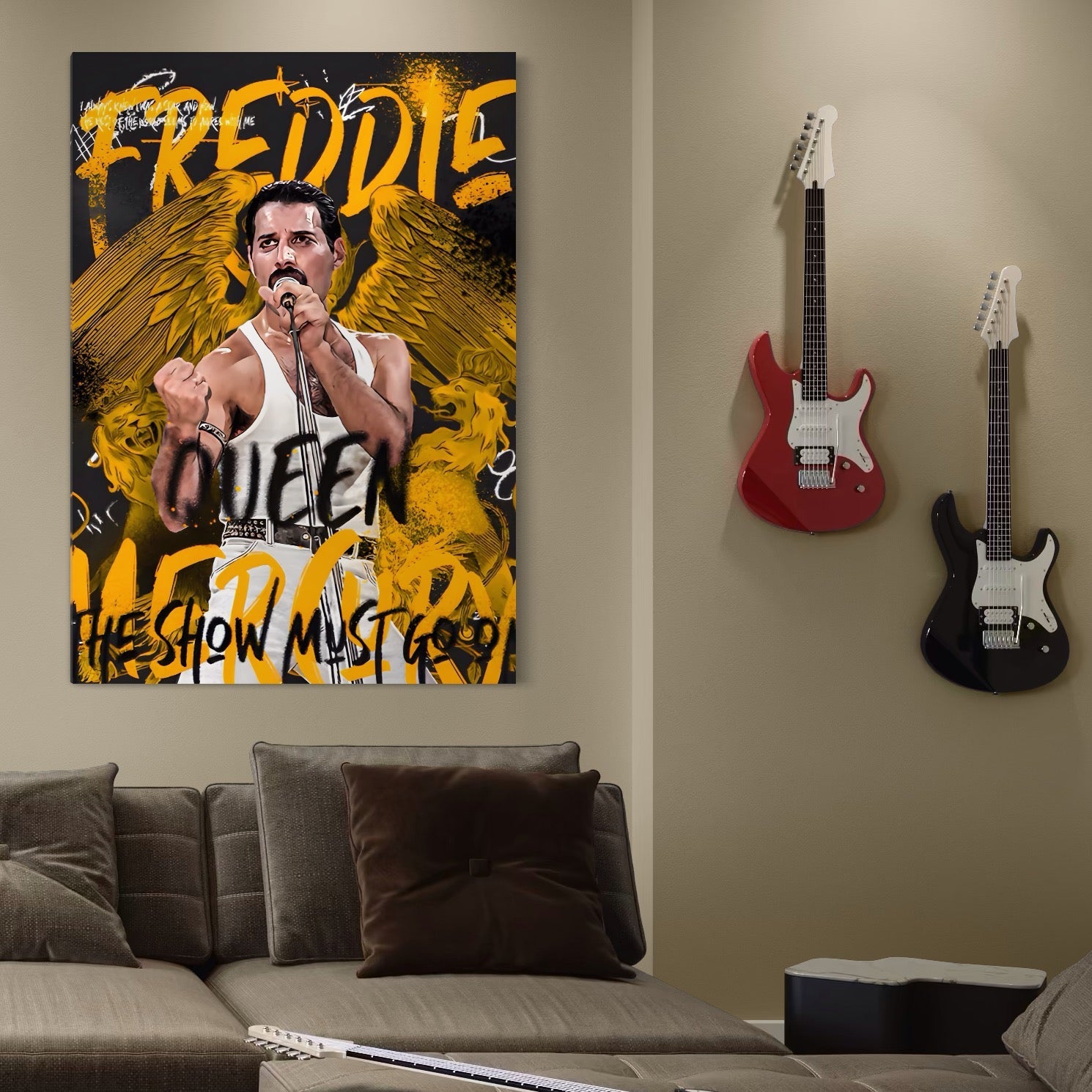 Tablou Canvas Premium LuxCanva® A1526, Freddie Angel , Room, Cantaret, Artist, Queen, Living, Culori Vibrante