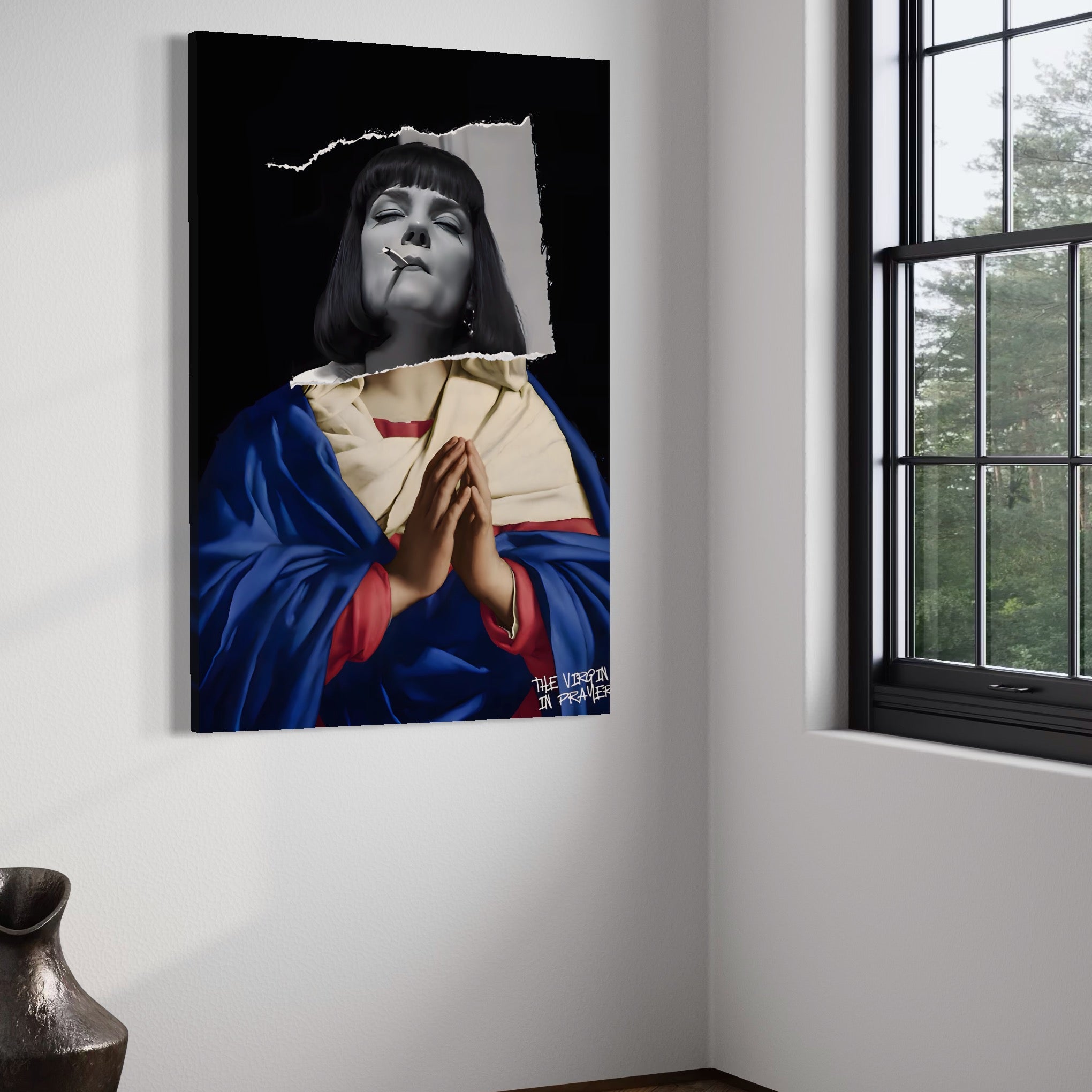 Tablou Canvas Premium LuxCanva® A1531, The Virgin In Prayer , Room, Fictiune, Epic, Decorativ, Living, Culori Vibrante