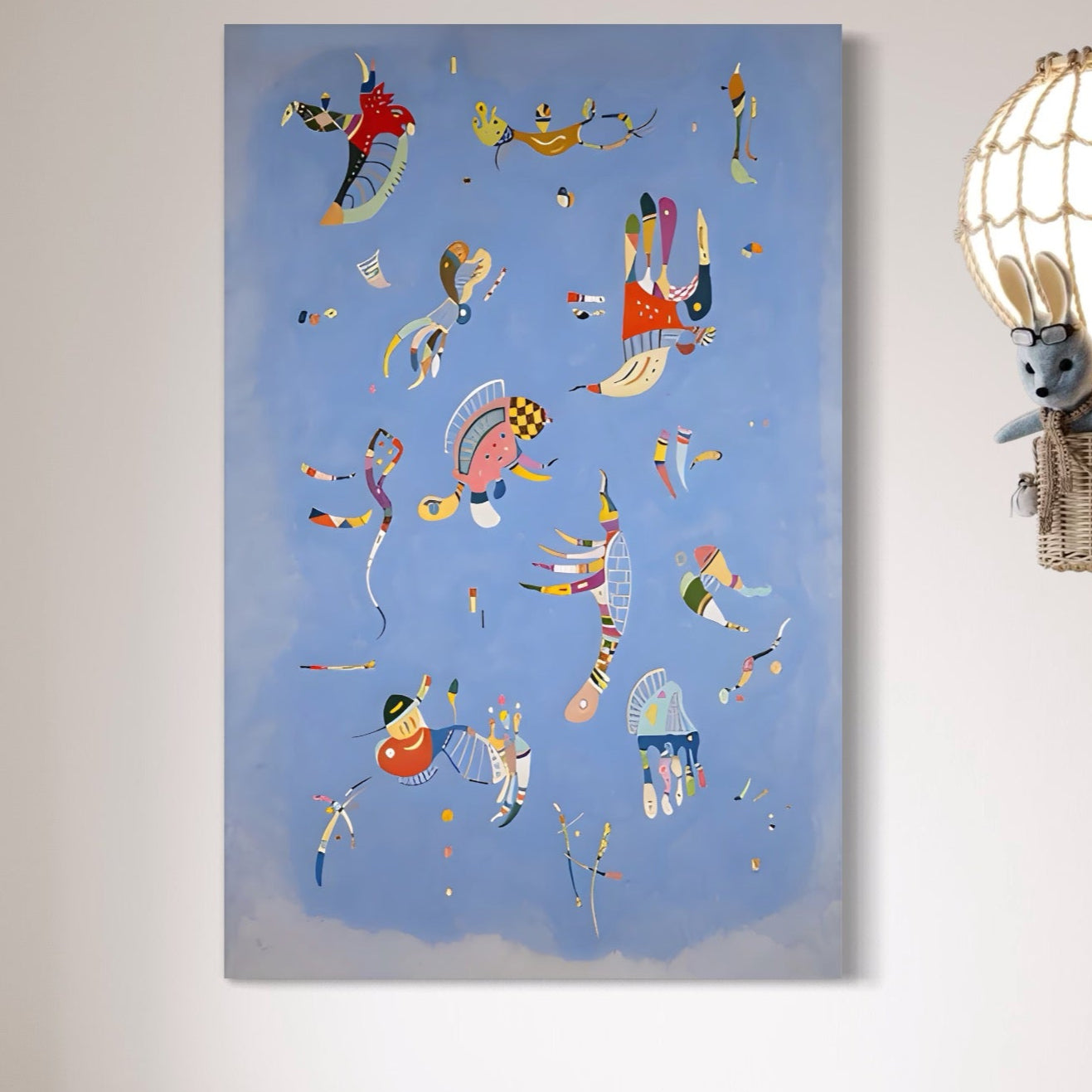 Tablou Canvas Premium LuxCanva® A1550, Marine Animals , Decorativ, Camera Copil, Animale Acvatice, Desene, Cartoon, Living, Culori Vibrante