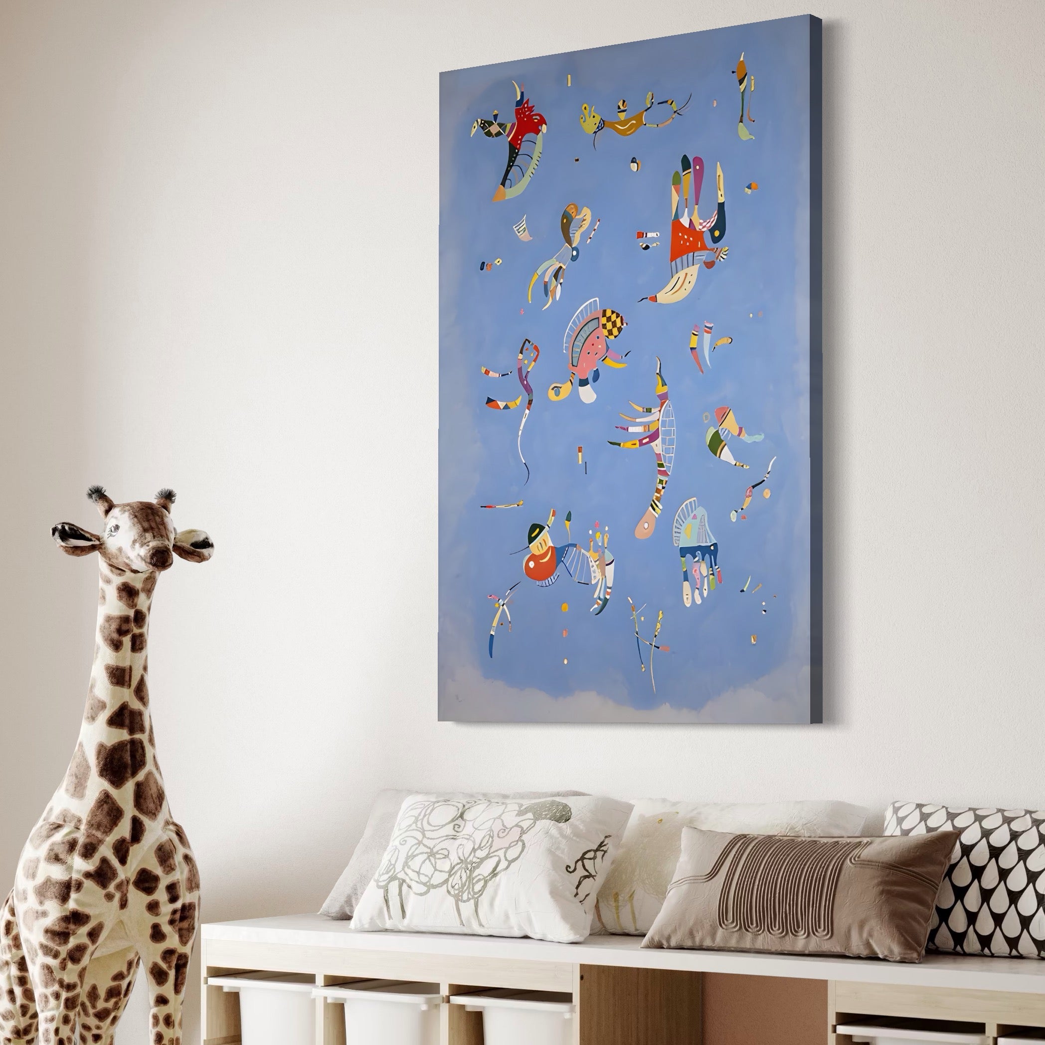 Tablou Canvas Premium LuxCanva® A1550, Marine Animals , Decorativ, Camera Copil, Animale Acvatice, Desene, Cartoon, Living, Culori Vibrante