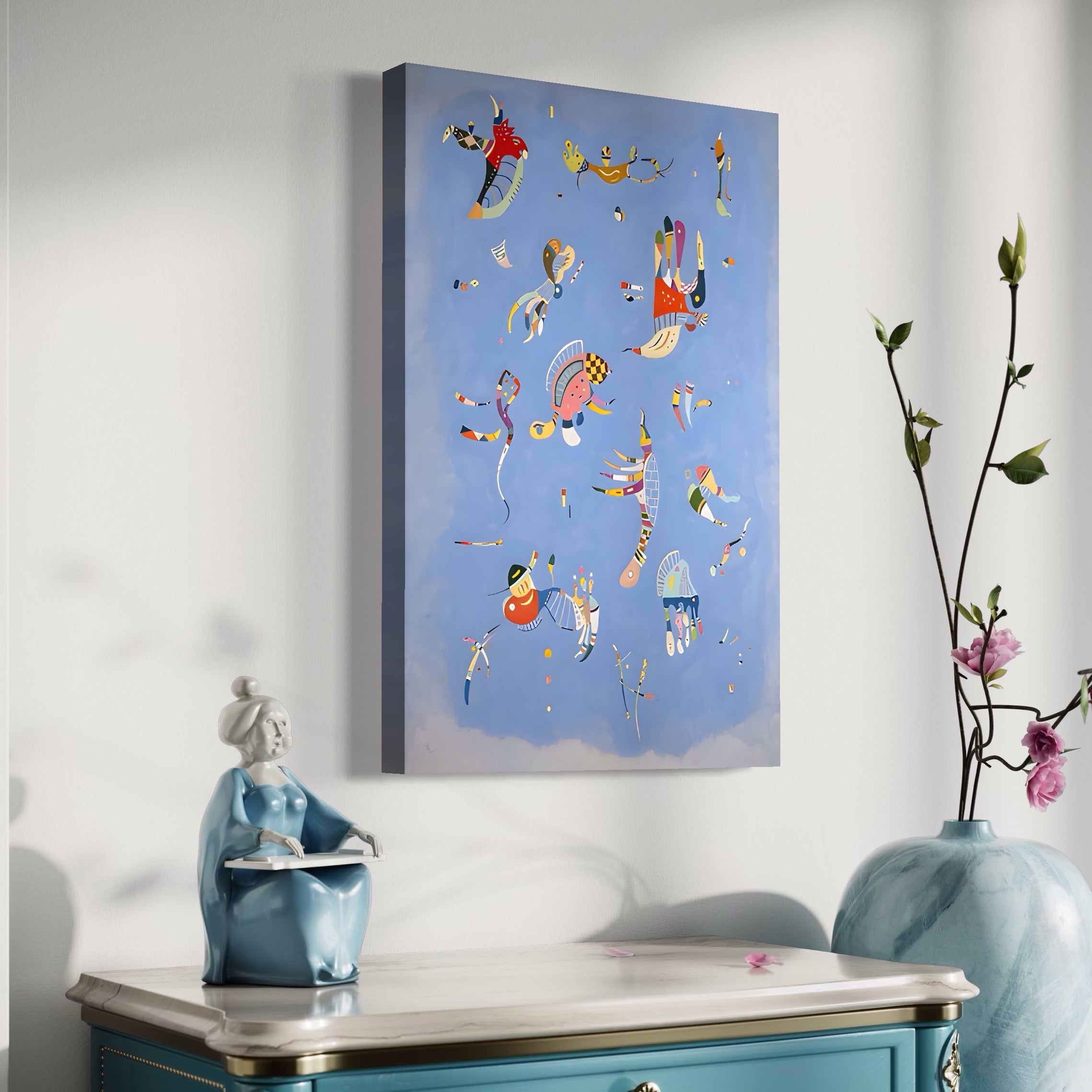 Tablou Canvas Premium LuxCanva® A1550, Marine Animals , Decorativ, Camera Copil, Animale Acvatice, Desene, Cartoon, Living, Culori Vibrante