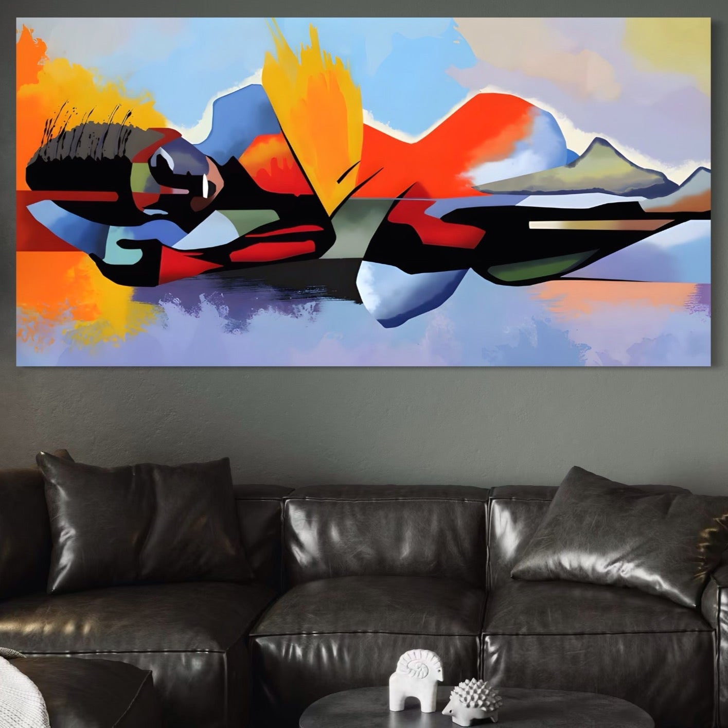 Tablou Canvas Premium LuxCanva® A1584, Somn Lin ,  Room, Decorativ, Abstract, Fata, Living, Culori Vibrante