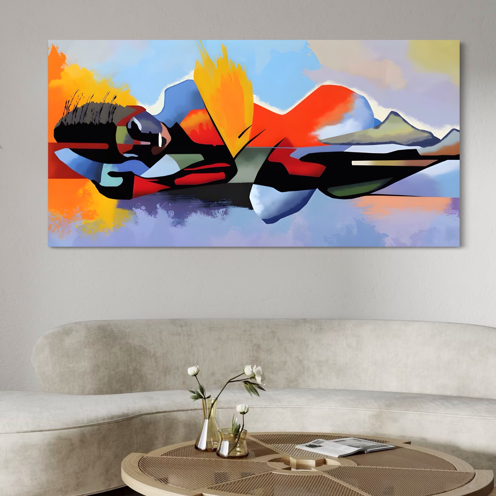 Tablou Canvas Premium LuxCanva® A1584, Somn Lin ,  Room, Decorativ, Abstract, Fata, Living, Culori Vibrante