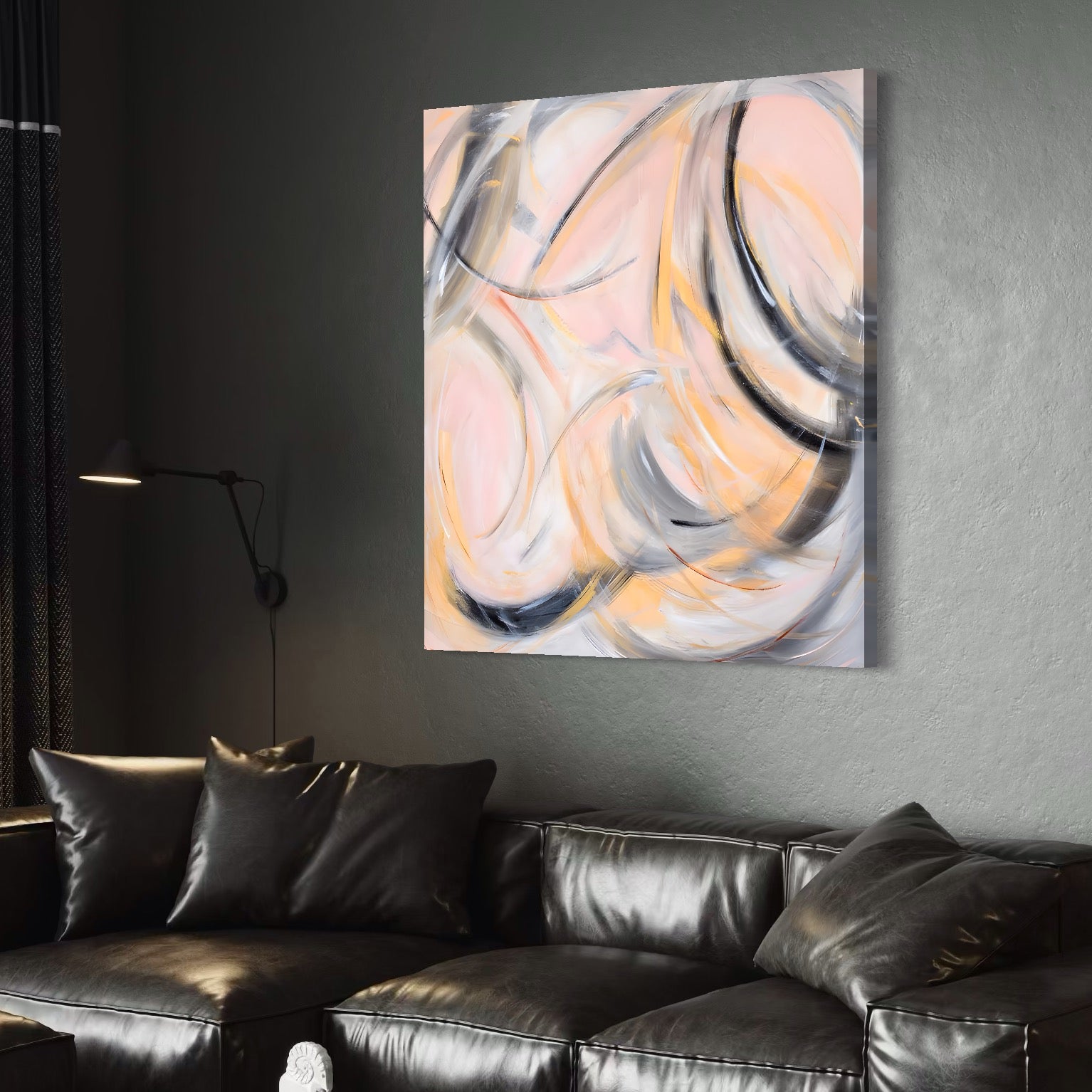 Tablou Canvas Premium LuxCanva® A1590, Exprimare Libera , Dormitor, Cercuri De Culoare, Decorativ, Abstract, Living, Culori Vibrante