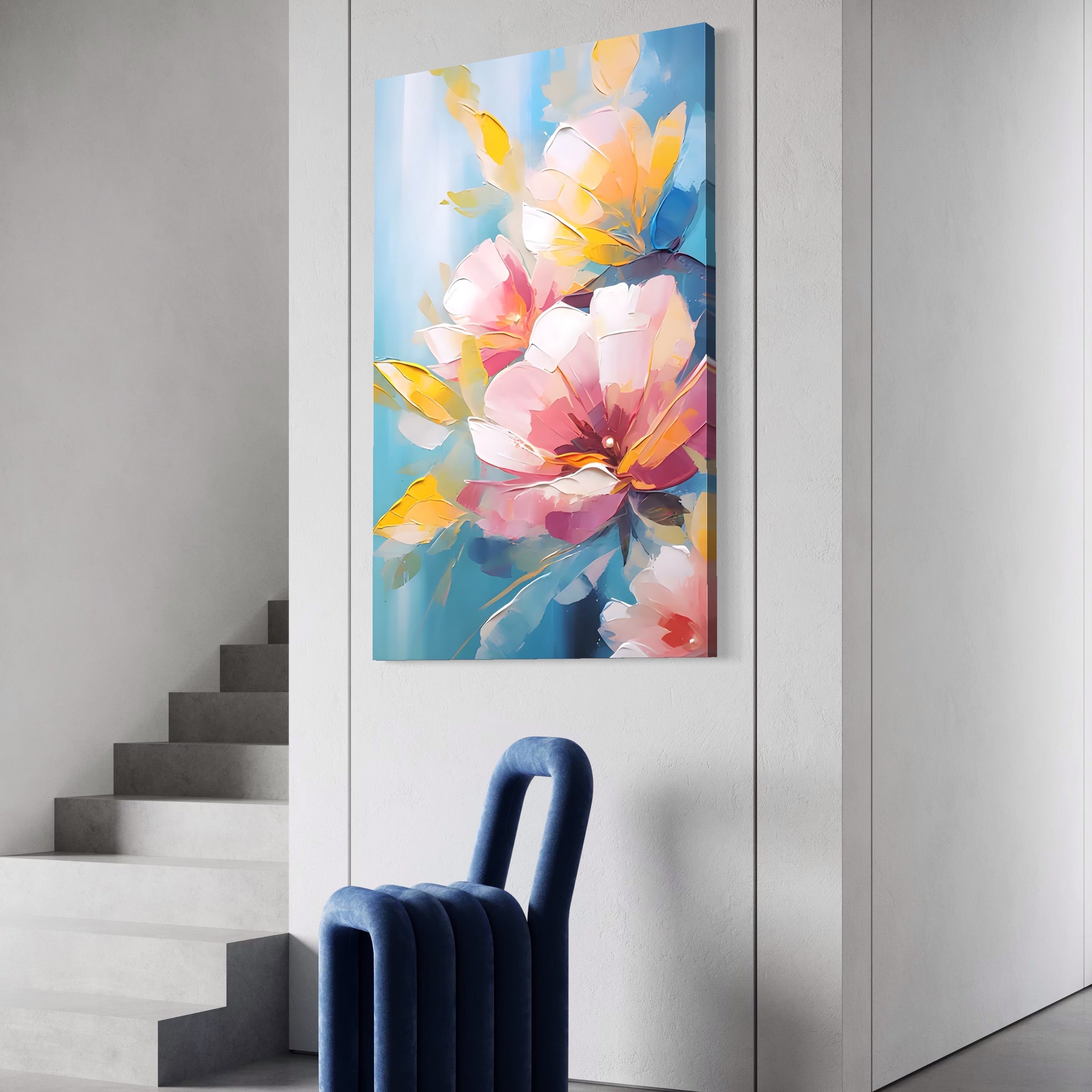 Tablou Canvas Premium LuxCanva® A1578, Cherry Flowers . Dormitor, Buchet, Colorat, Decorativ, Living, Culori Vibrante