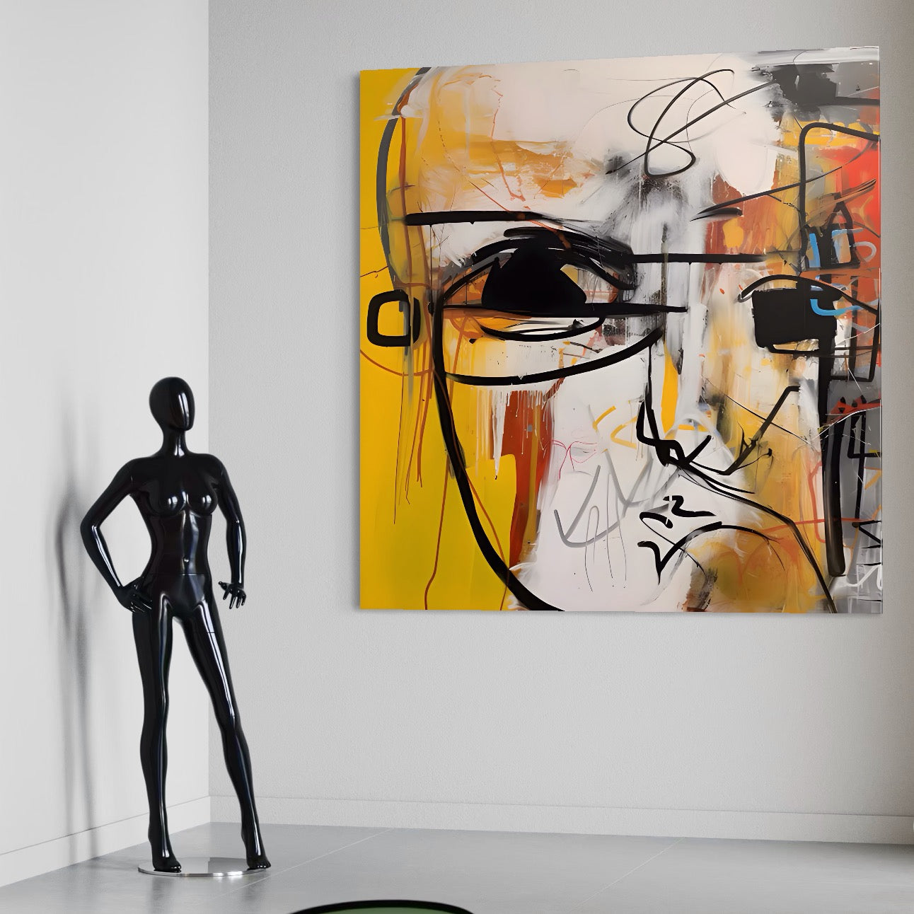 Tablou Canvas Premium LuxCanva® A1598, Abstract Face , Dormitor, Fata, Sentimente, Vibratie Vizuala, Living, Culori Vibrante