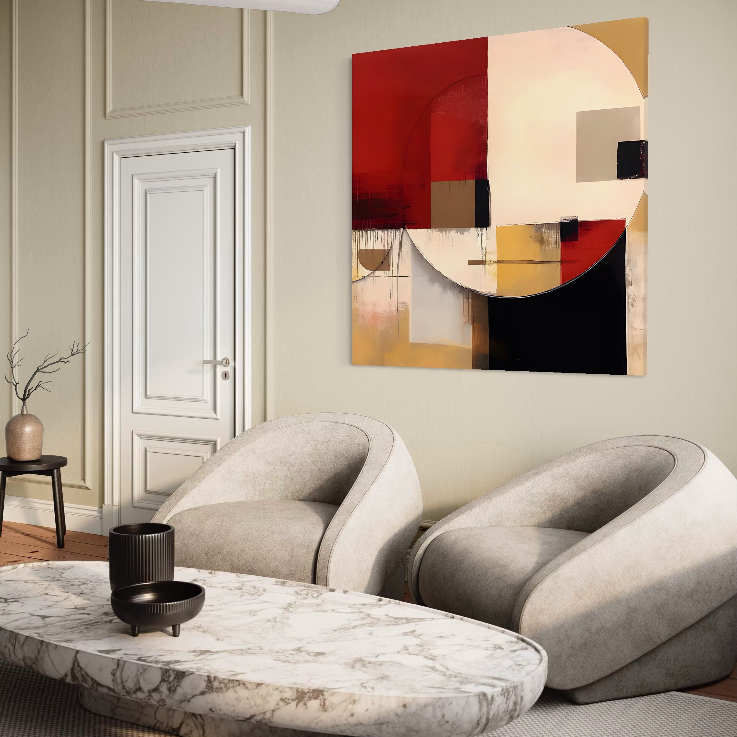 Tablou Canvas Premium LuxCanva® A1601, Stare Abstracta , Room, Decorativ, Sentimente, Interpretare, Contraste, Living, Culori Vibrante