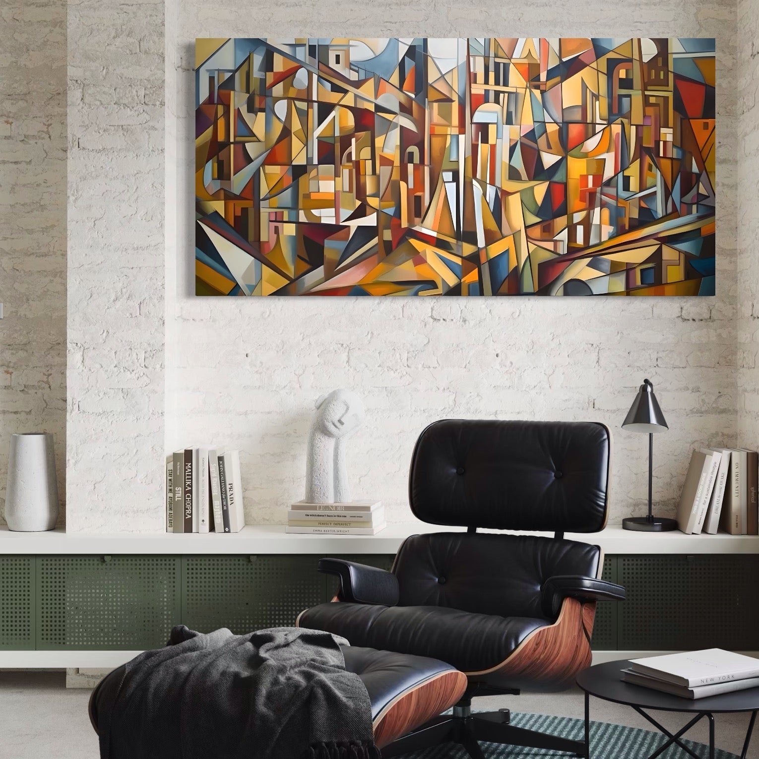 Tablou Canvas Premium LuxCanva® A1608, Oras Mozaic , Room, Abstract, Decorativ, Colorat, Dormitor, Culori Vibrante