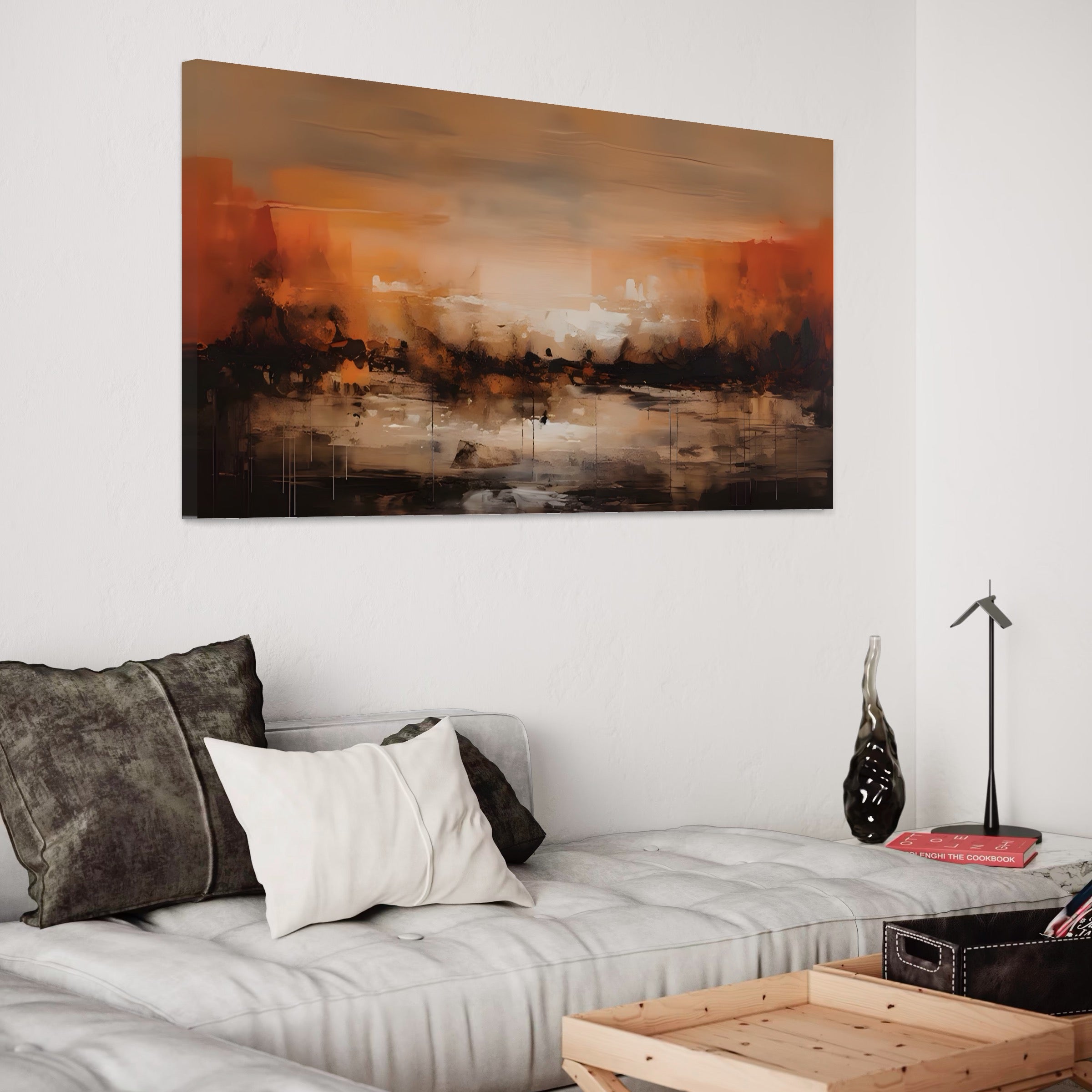 Tablou Canvas Premium LuxCanva® A1610, Lumina Si Intuneric , Room, Decorativ, Peisaj Abstract, Dormitor, Culori Vibrante