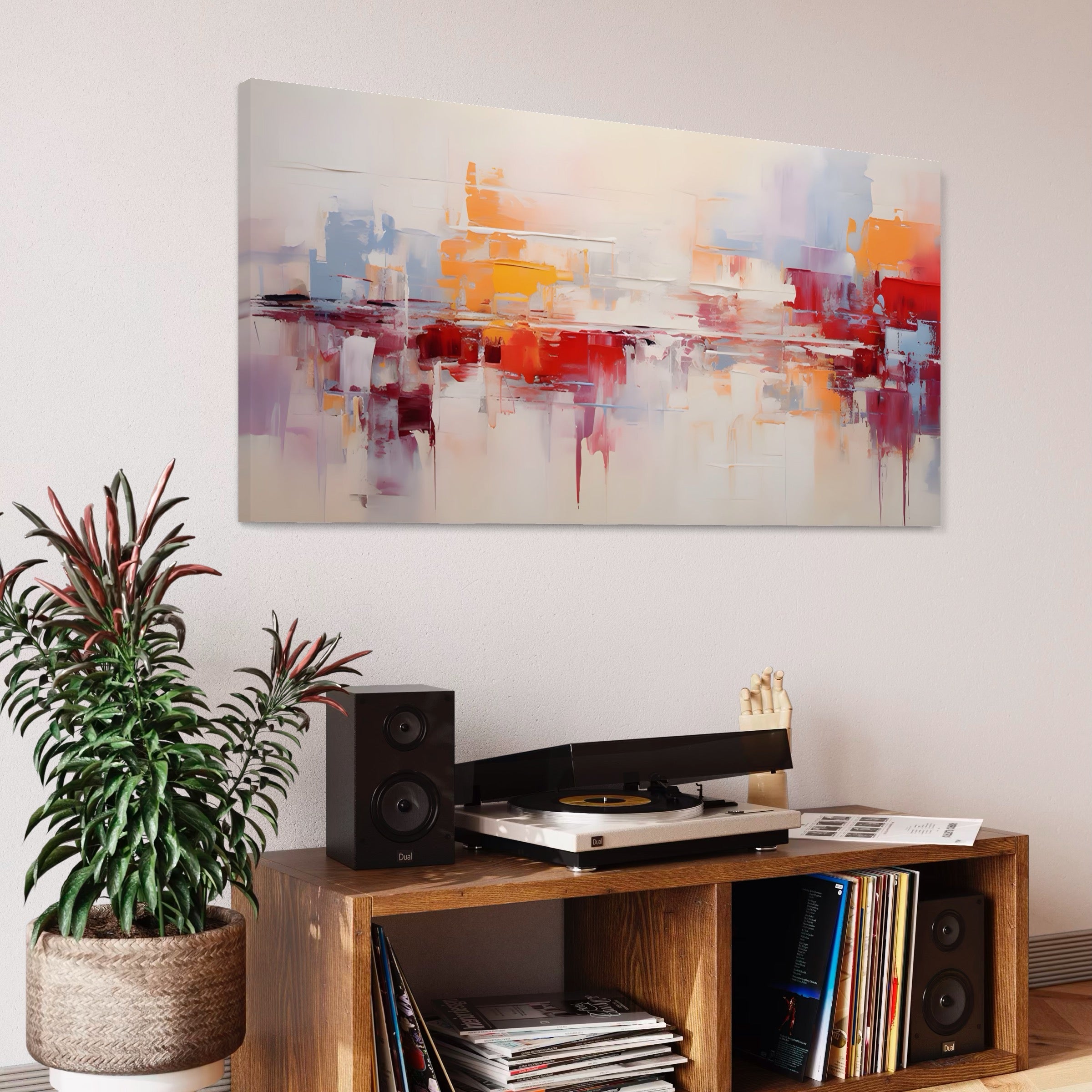 Tablou Canvas Premium LuxCanva® A1622, Cromatica , Living, Abstract, Reflexie De Culori, Decorativ, Dormitor, Culori Vibrante