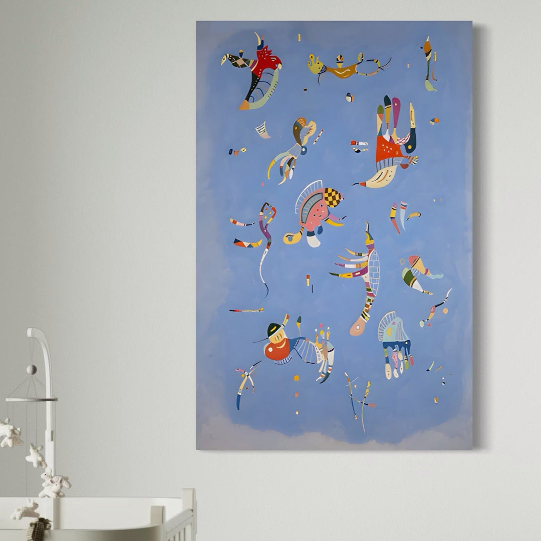 Tablou canvas cu tablou canvas cu pictura abstracta si forme colorate