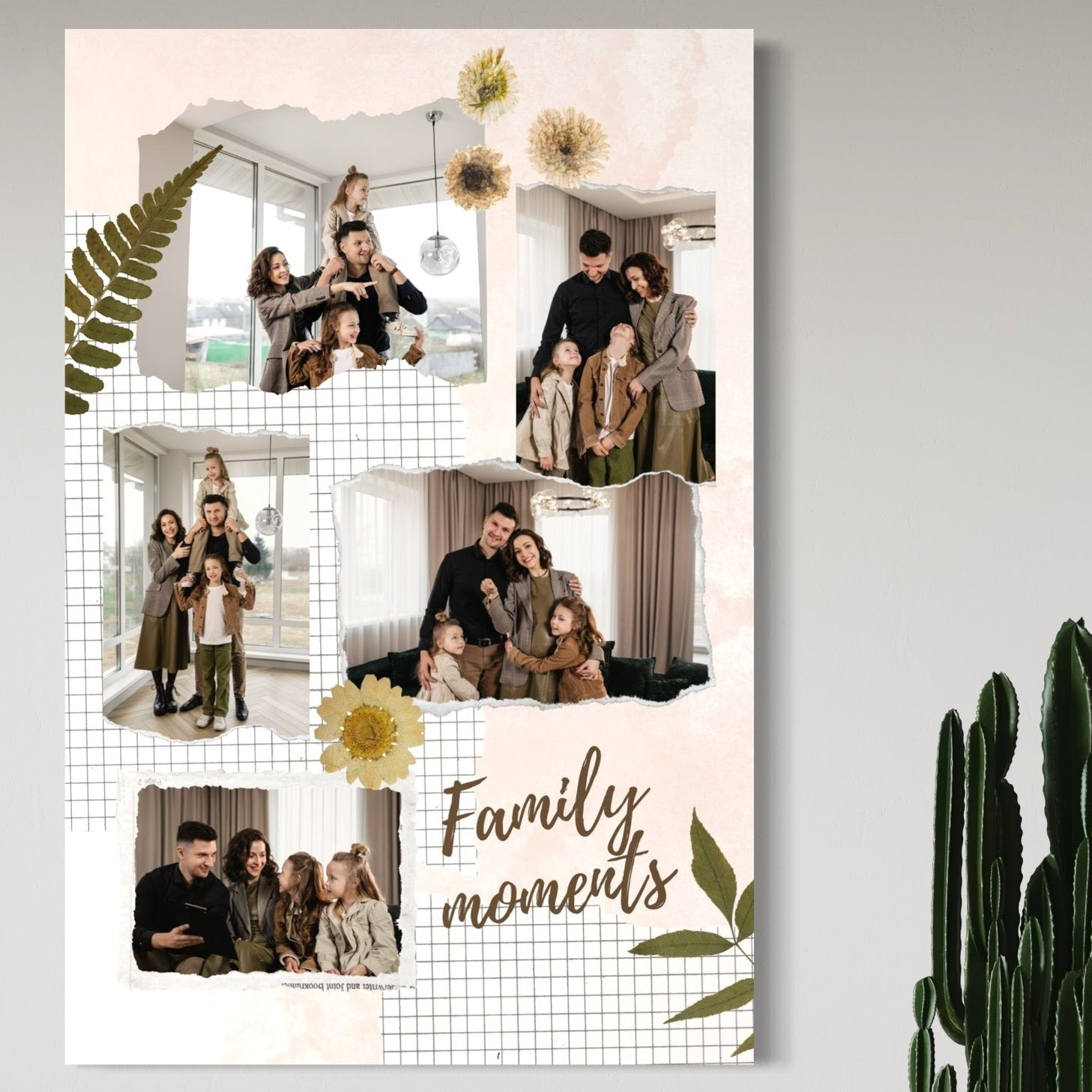 Tablou canvas cu tablou canvas cu colaj foto de familie