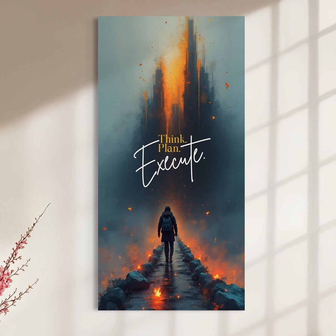 Tablou Canvas Premium, LuxCanva® Q1021, Pe Drumul Succesului, Pod, Motivational, Disciplina, Determinare, Directie, Progres, Strategie, Birou, Dormitor