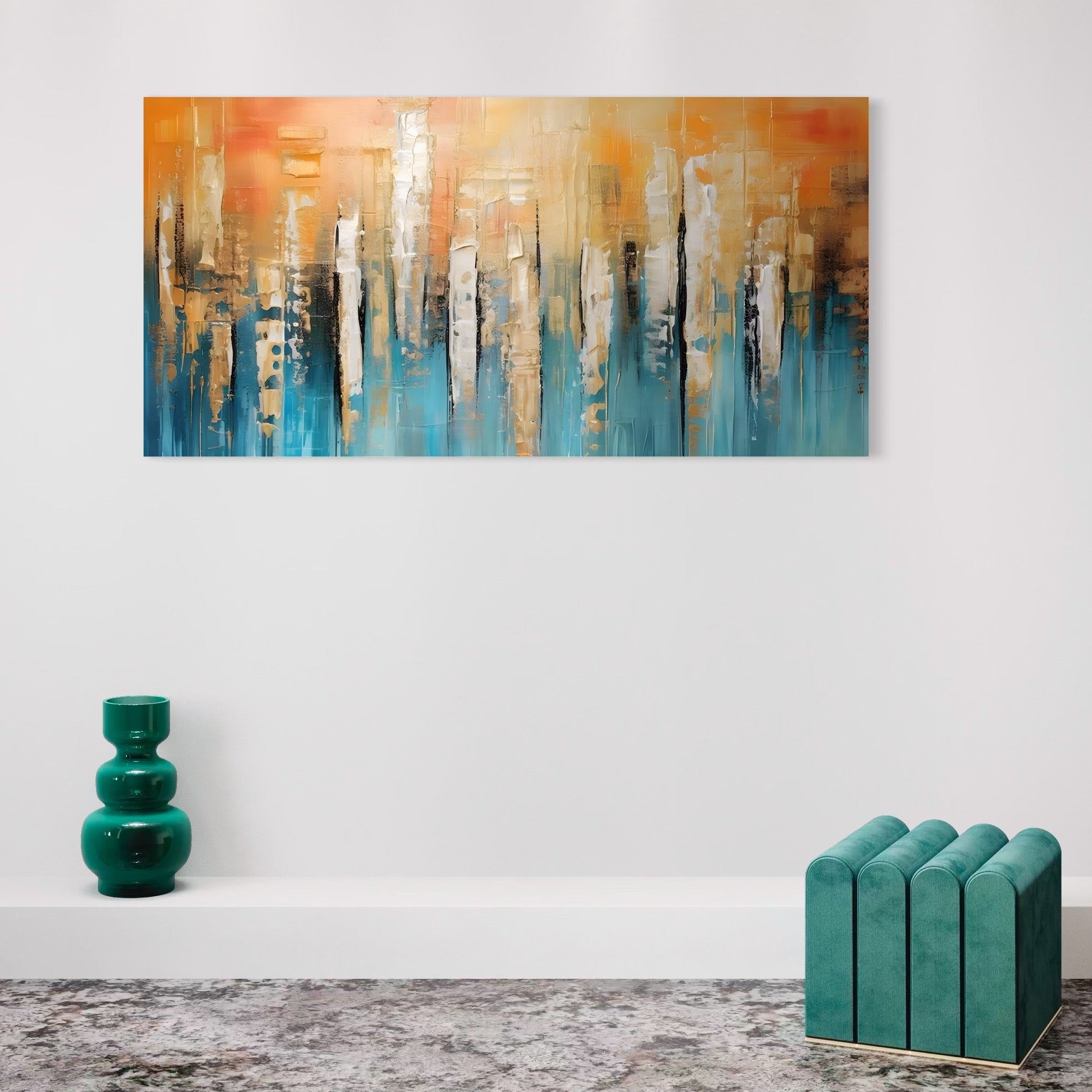 Tablou Canvas Premium LuxCanva® C1182, Pictura Colorata Abstracta , Culori, Abstract, Relaxare, Living Room, Culori Vibrante