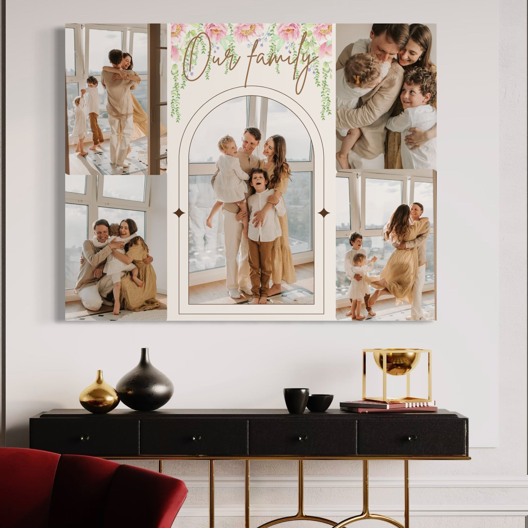 Tablou canvas cu tablou canvas cu colaj foto familie