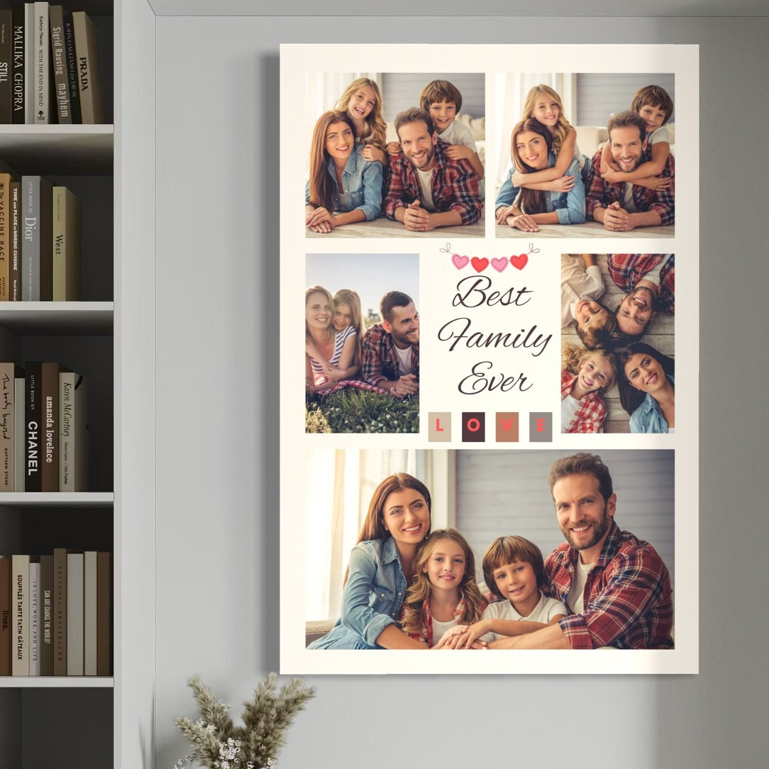 Tablou canvas decorativ cu tablou canvas cu colaj foto familie
