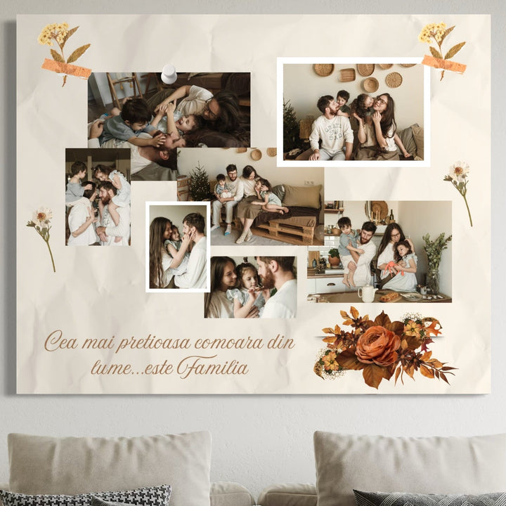 Tablou canvas cu tablou canvas personalizat cu fotografii de familie
