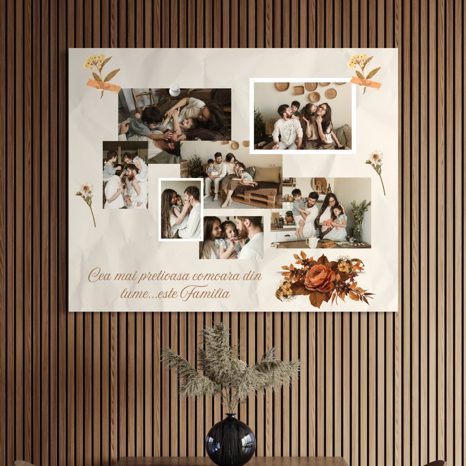 Tablou canvas decorativ cu tablou canvas personalizat cu fotografii de familie
