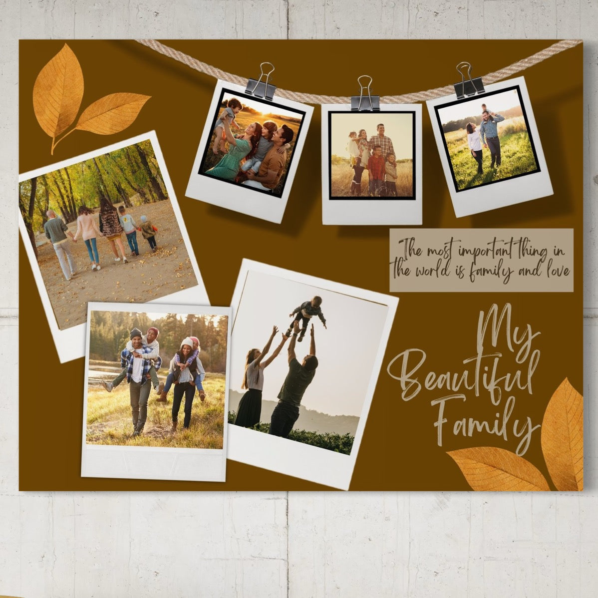 Tablou canvas cu tablou personalizat cu fotografii de familie