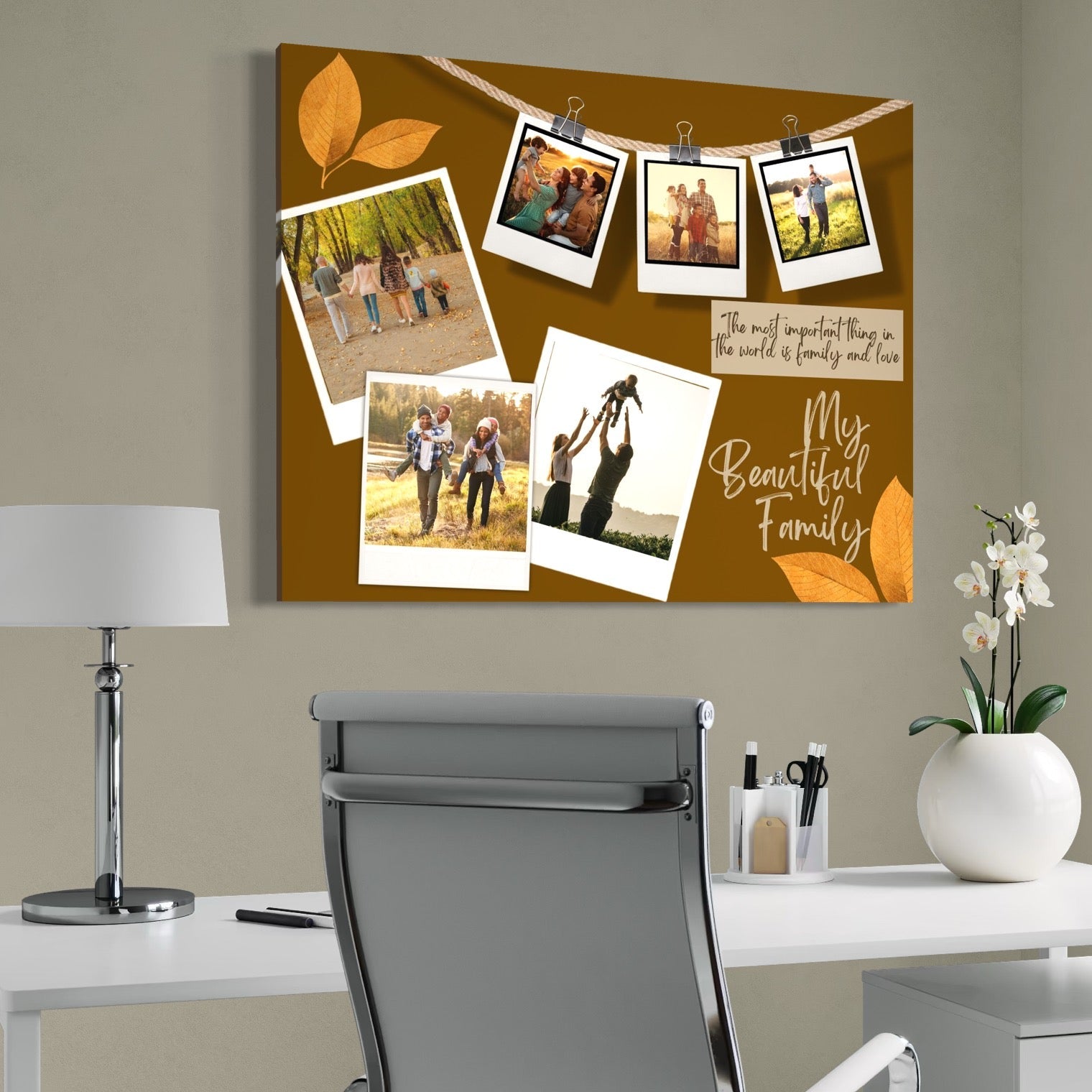 Tablou canvas decorativ cu tablou personalizat cu fotografii de familie