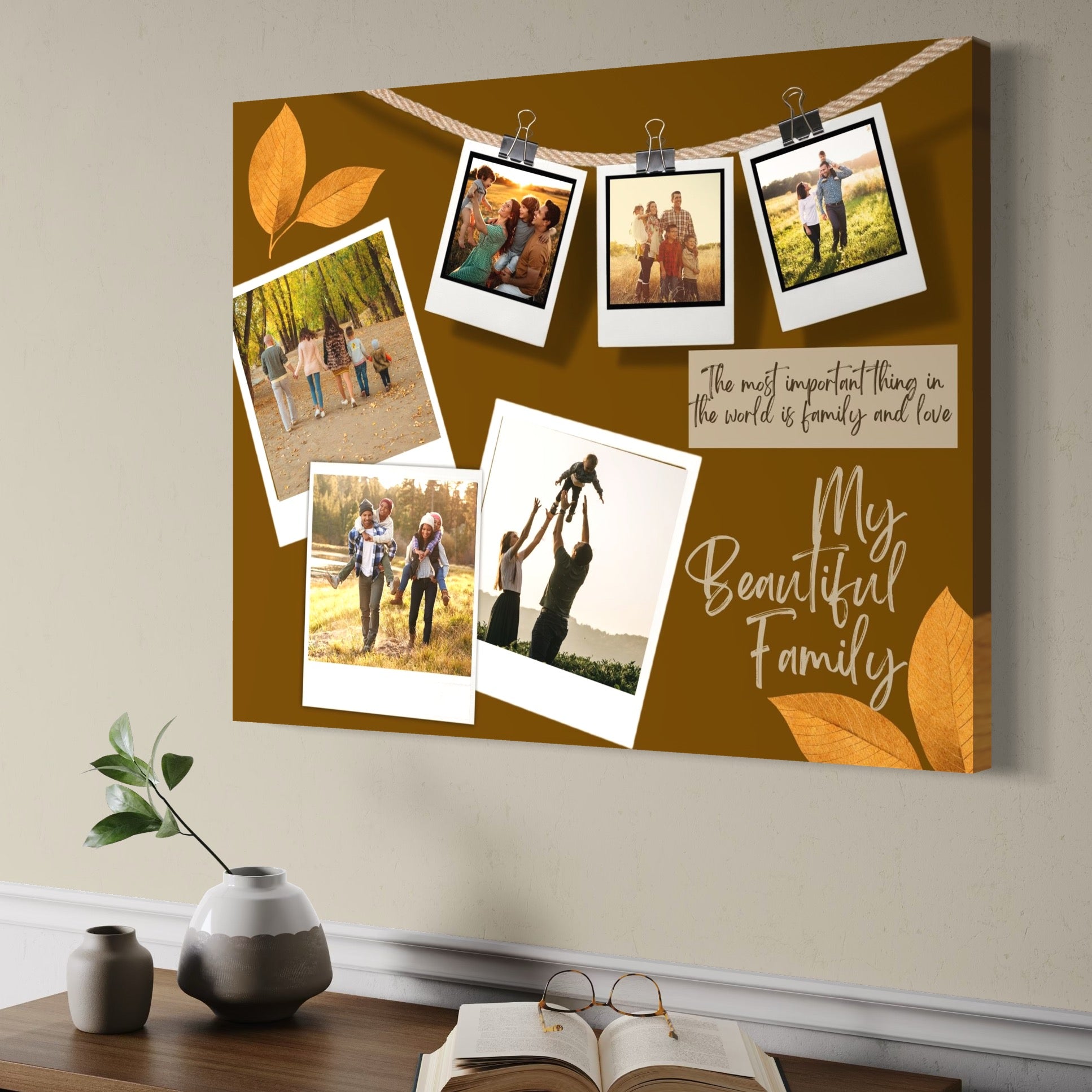 Tablou canvas cu tablou personalizat cu fotografii de familie