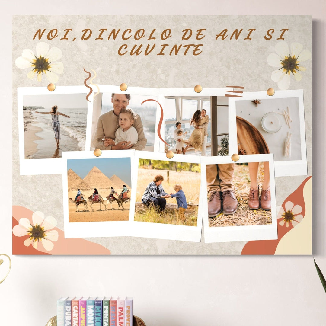 Tablou canvas cu tablou canvas personalizat cu fotografii de familie