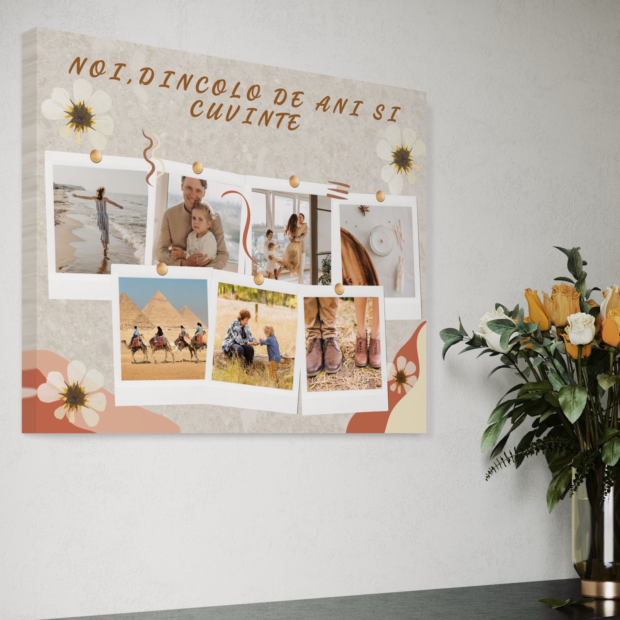 Tablou canvas decorativ cu tablou canvas personalizat cu fotografii de familie