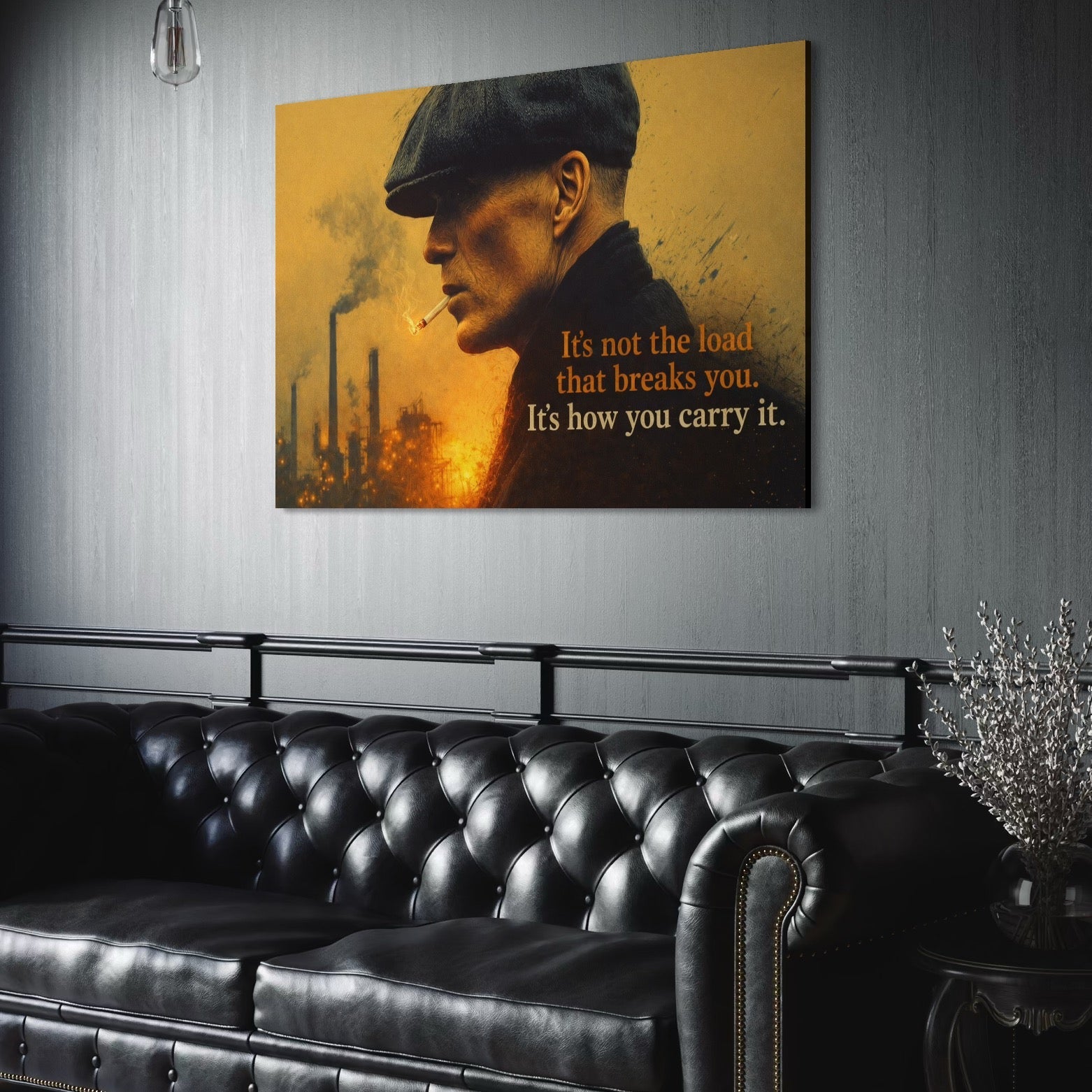 Tablou Canvas Premium, LuxCanva® Q1032, Calm sub Presiune, Determinare, Urban, Mesaj, Motivational, Forta, Ganduri, Caracter, Birou, Dormitor