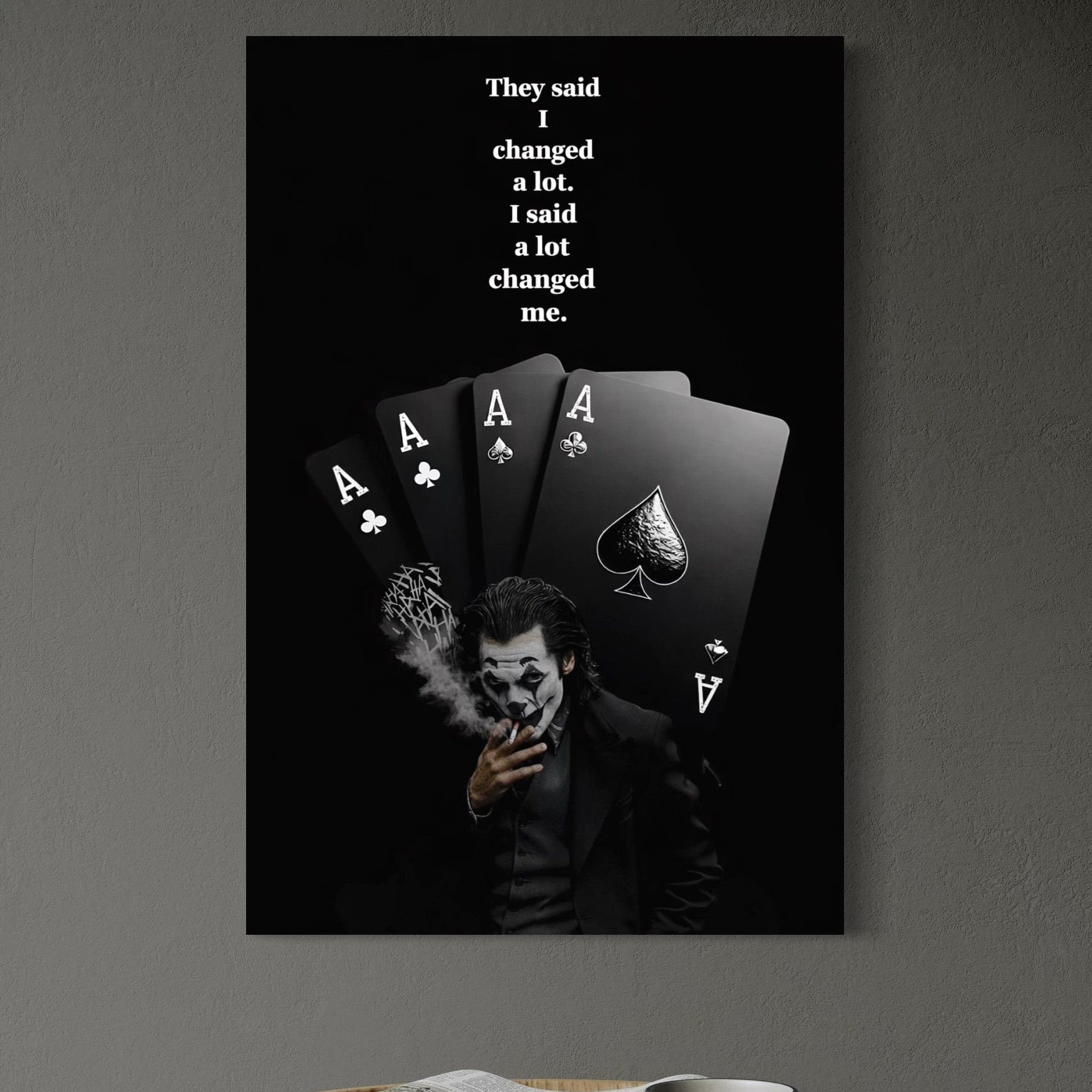 Tablou Canvas Premium, LuxCanva® Q1035, Cartile Destinului, Joc, Transformare, Carti, Poker, Joker, Noroc, Risc, Decizie, Birou, Dormitor