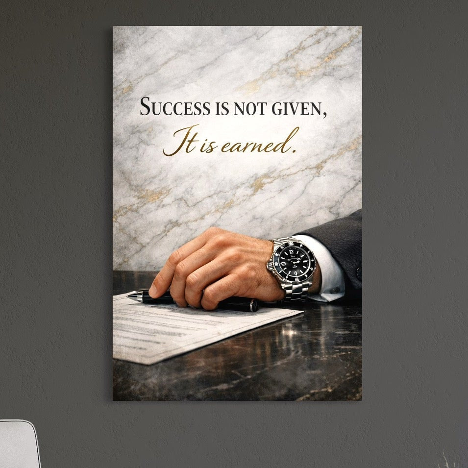 Tablou Canvas Premium, LuxCanva® Q1046, Pretul Succesului, Barbatesc, Lider, Business, Eleganta, Succes, Afaceri, Munca, Motivatie, Birou, Dormitor