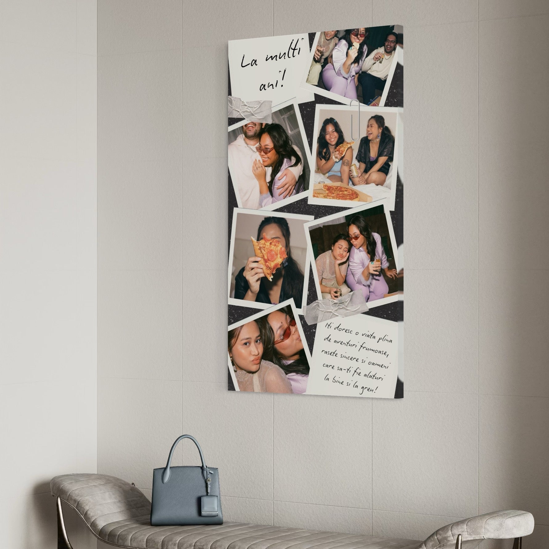 Tablou canvas cu colaj foto personalizat, tablou canvas pentru perete