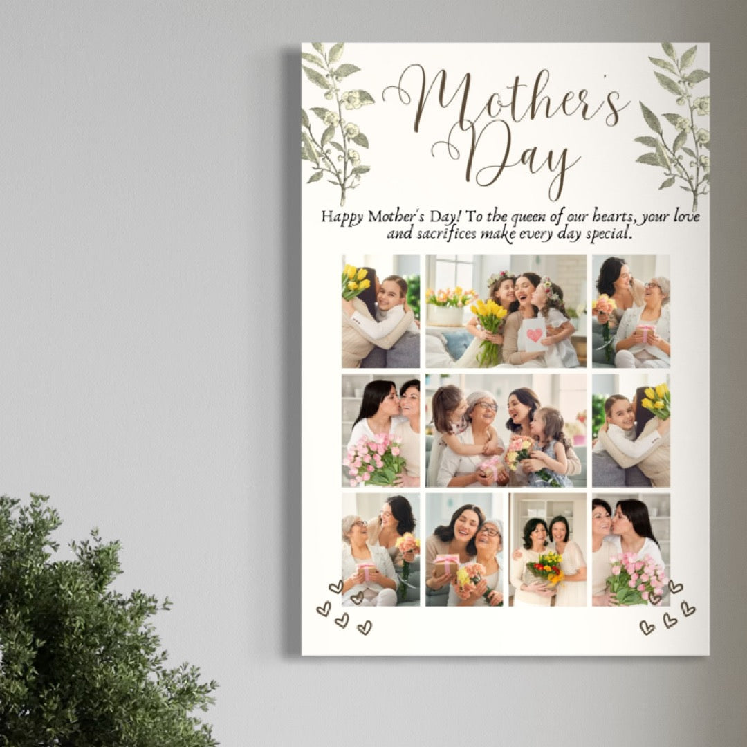 Tablou Canvas Personalizat cu 10 Poze Pentru Mama "Mother's Day", PS140