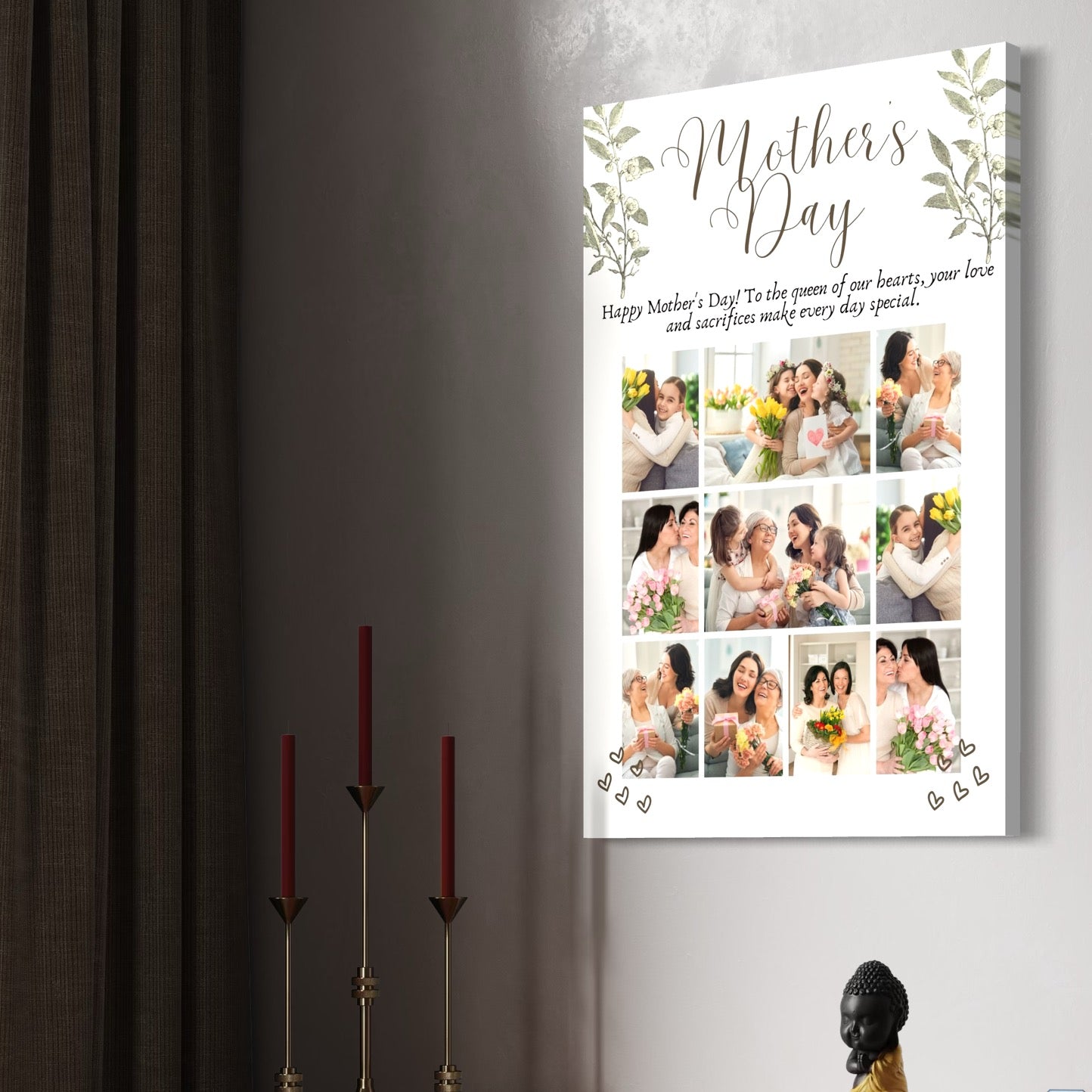Tablou Canvas Personalizat cu 10 Poze Pentru Mama "Mother's Day", PS140