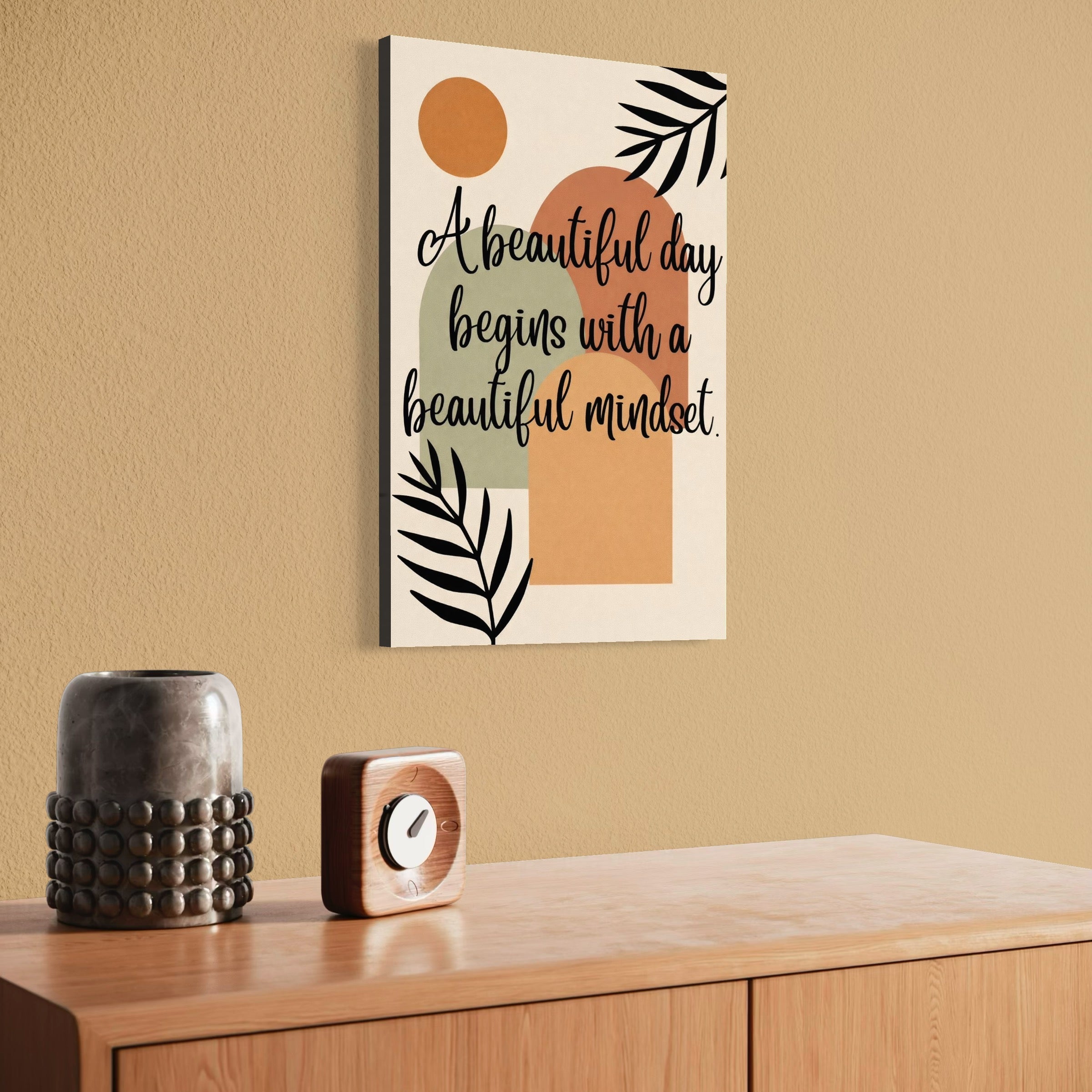 Tablou Canvas Premium, LuxCanva® Q1049, Armonia Mintii, Optimism, Echilibru, Zen, Energie, Mesaj, Motivational, Natural, Senin, Birou, Dormitor