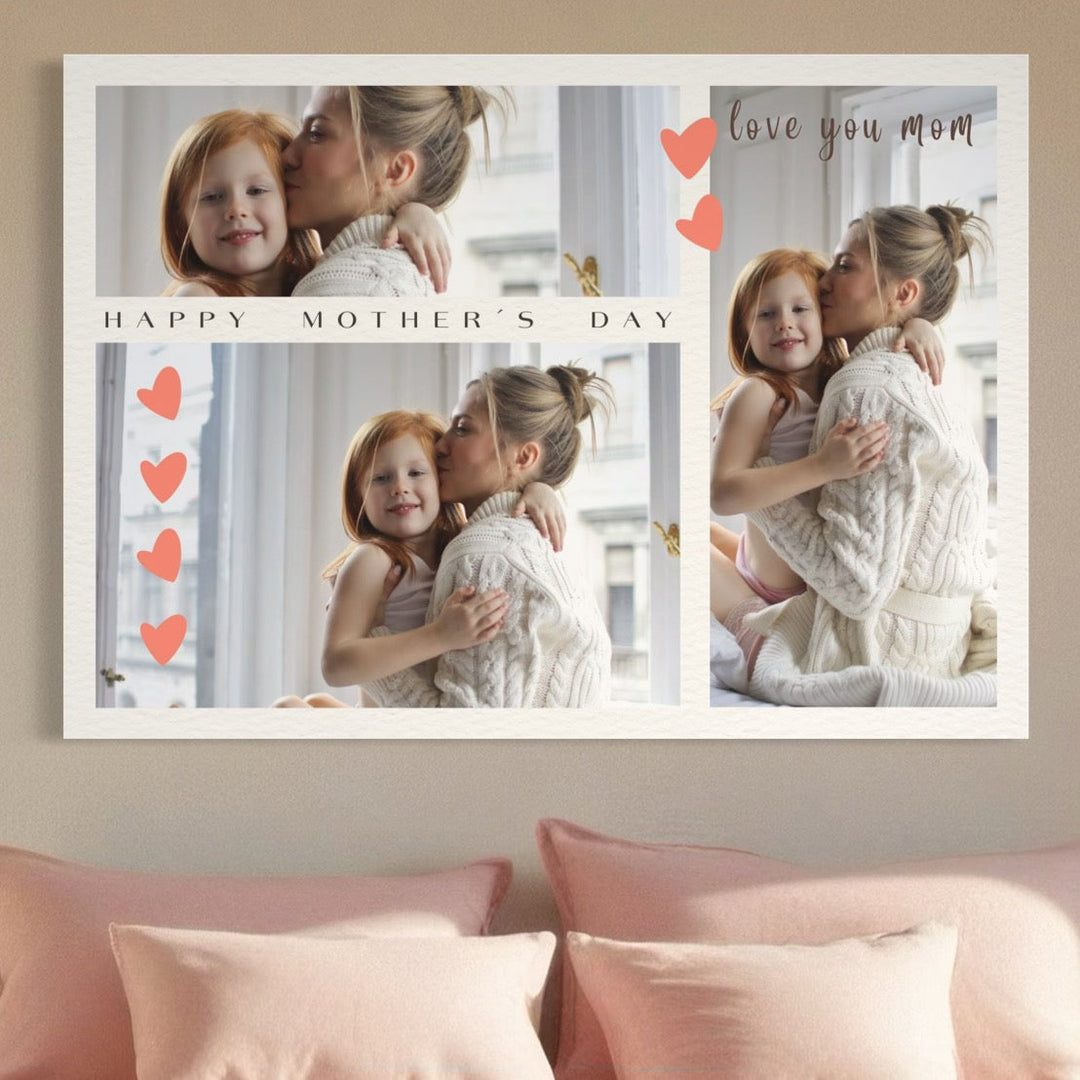 Tablou canvas cu tablou personalizat cu fotografii de familie
