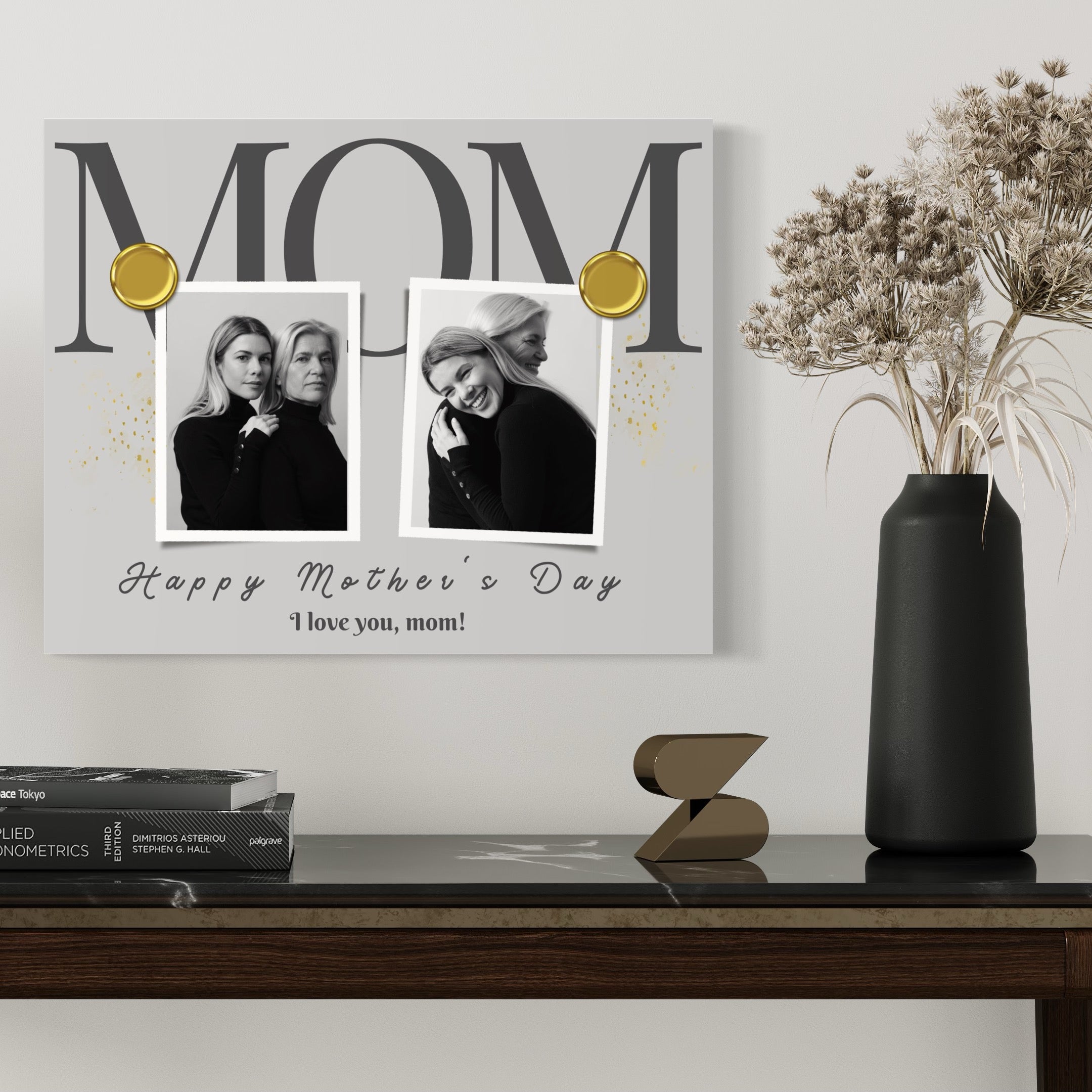 Tablou canvas decorativ cu decor perete cu fotografii mama-fiica