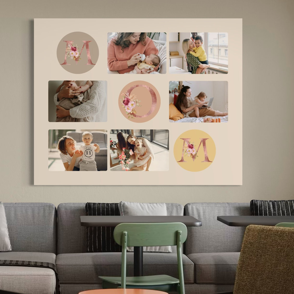 Tablou Canvas Personalizat cu 6 Poze Pentru Mama "Mom", PS152