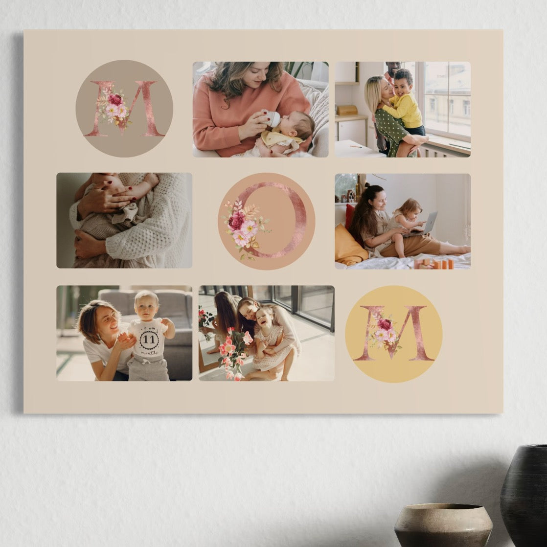 Tablou canvas cu tablou canvas personalizat cu fotografii de familie