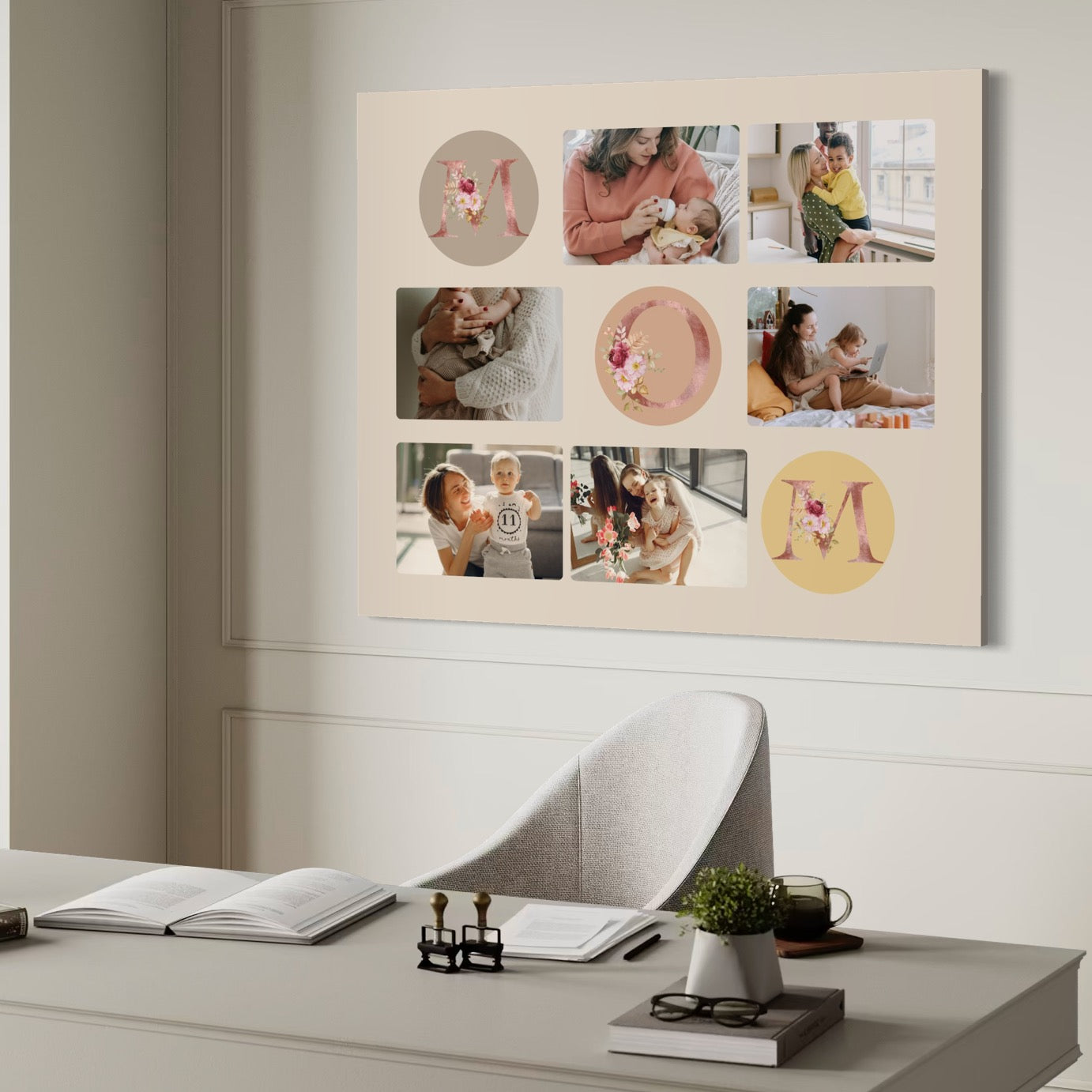 Tablou canvas personalizat cu fotografii de familie, tablou canvas pentru perete