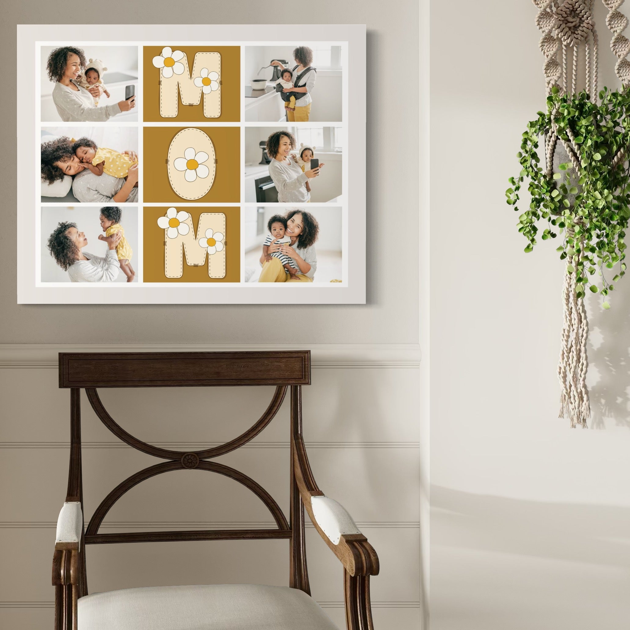 Tablou canvas decorativ cu tablou canvas personalizat cu fotografii de familie