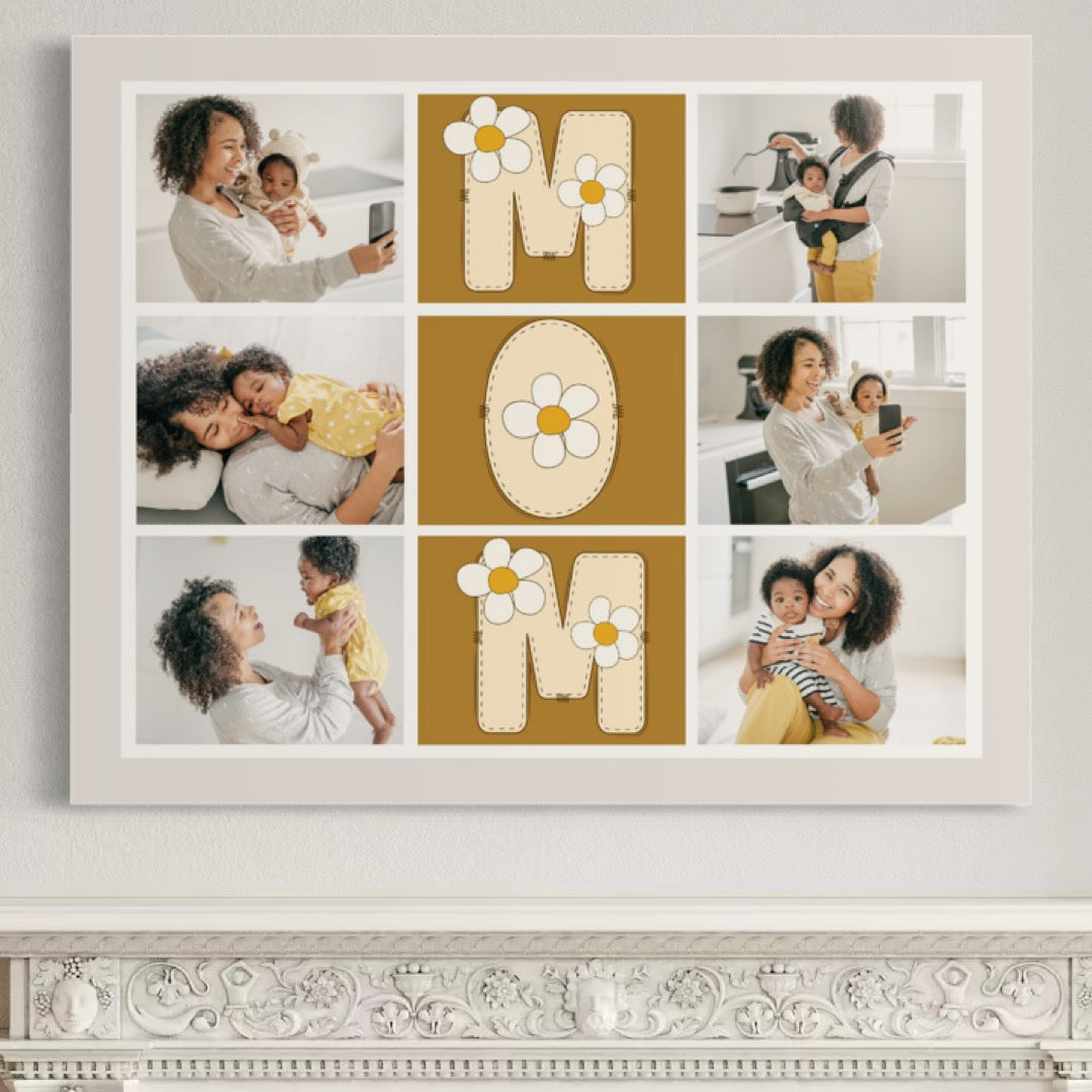 Tablou Canvas Personalizat cu 6 Poze Pentru Mama "Mom", PS156