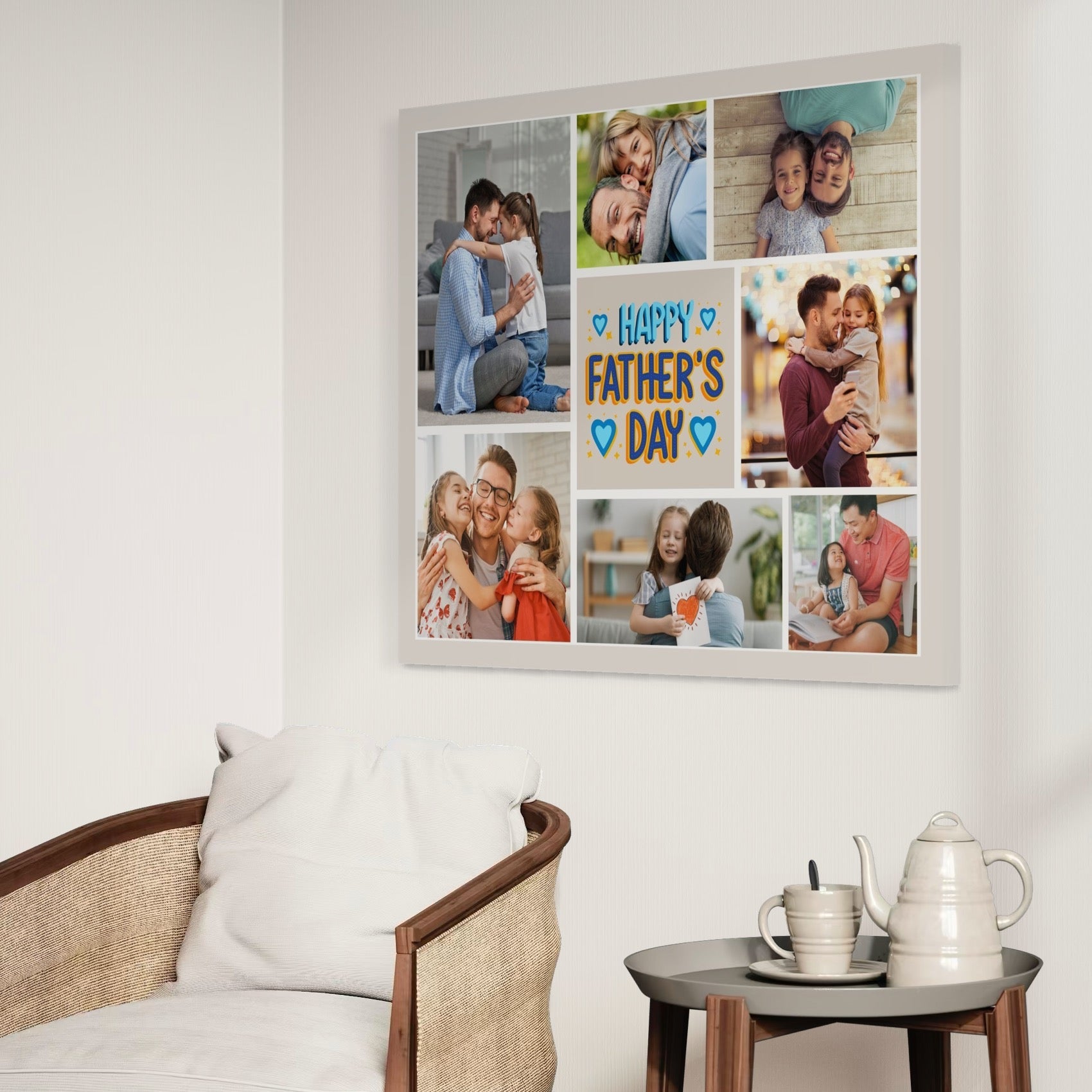 Tablou canvas colaj fotografii tata, tablou canvas pentru perete