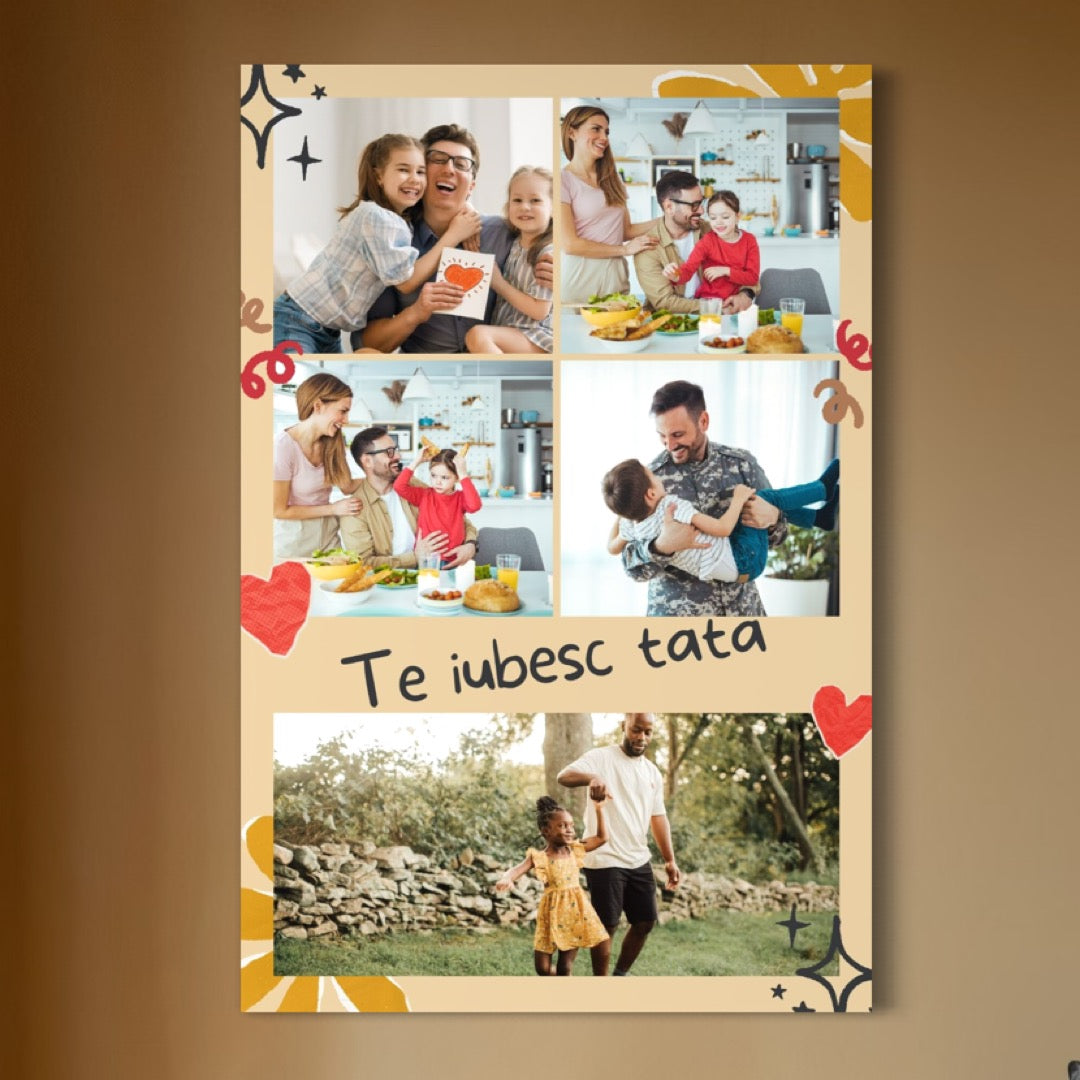 Tablou canvas cu tablou canvas personalizat cu fotografii de familie