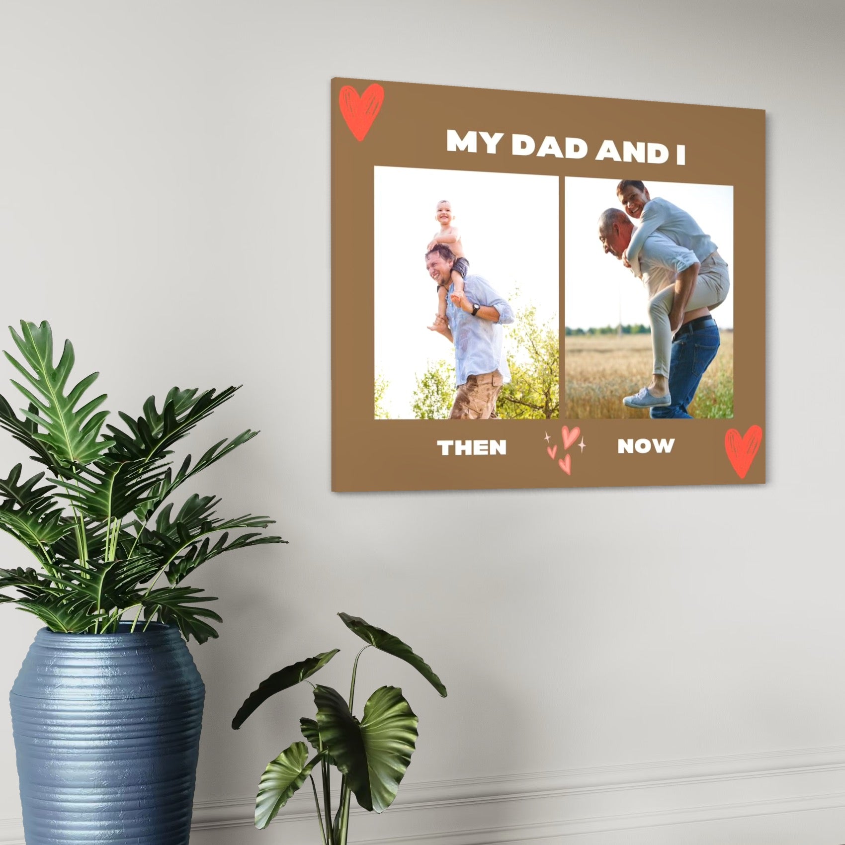 Tablou canvas decorativ cu tablou canvas cu colaj foto tata
